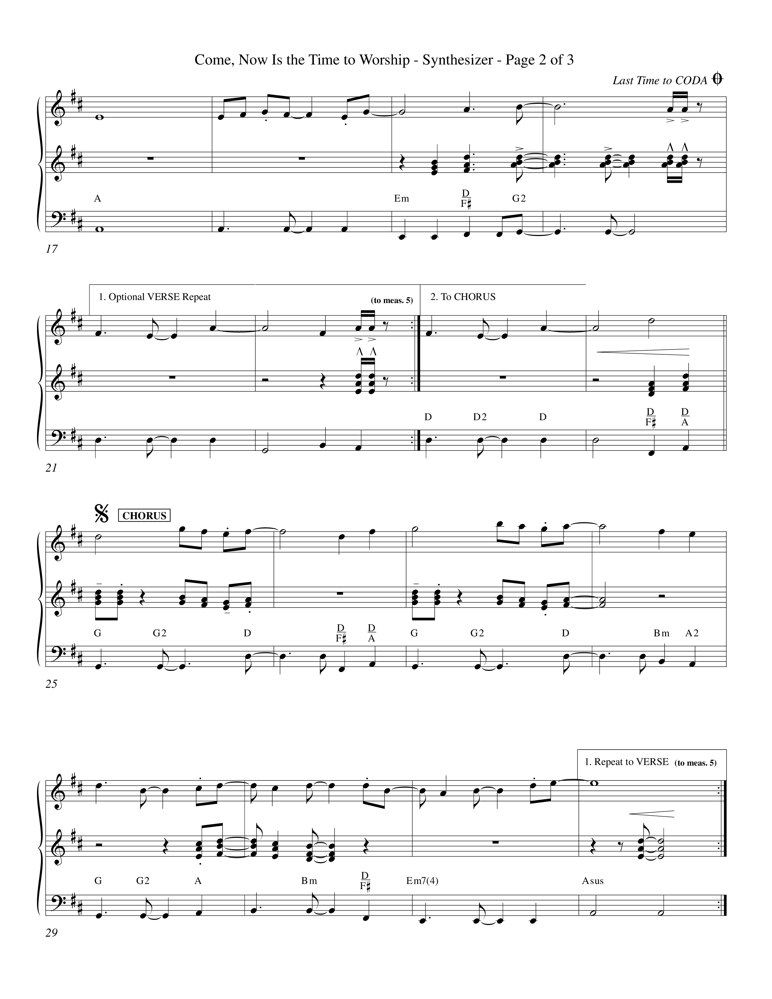 Come Now Is The Time To Worship (Choral Anthem SATB) Synth (Word Music Choral / Orch. Tom Payne)