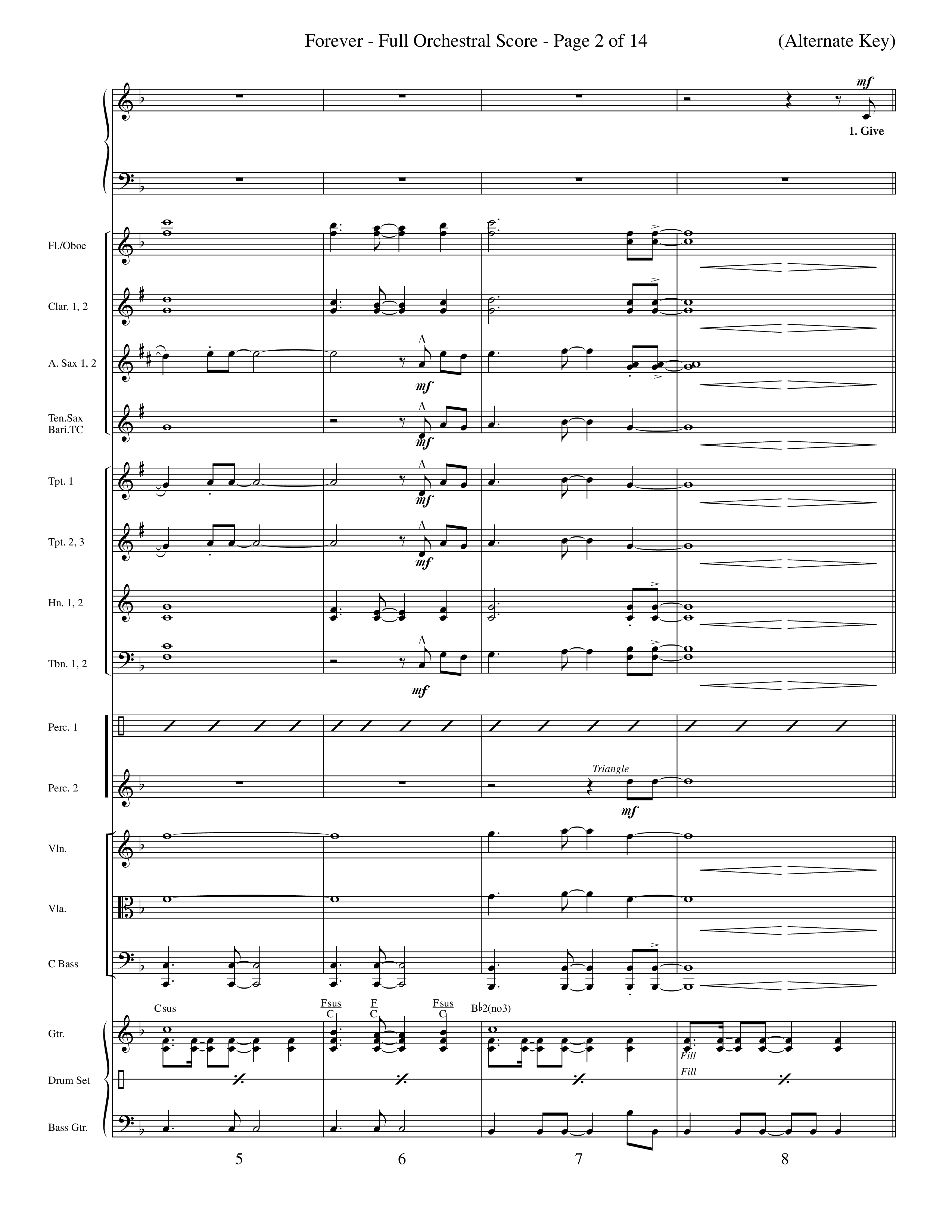 Forever (Choral Anthem SATB) Orchestration (Word Music Choral / Orch. David Winkler)