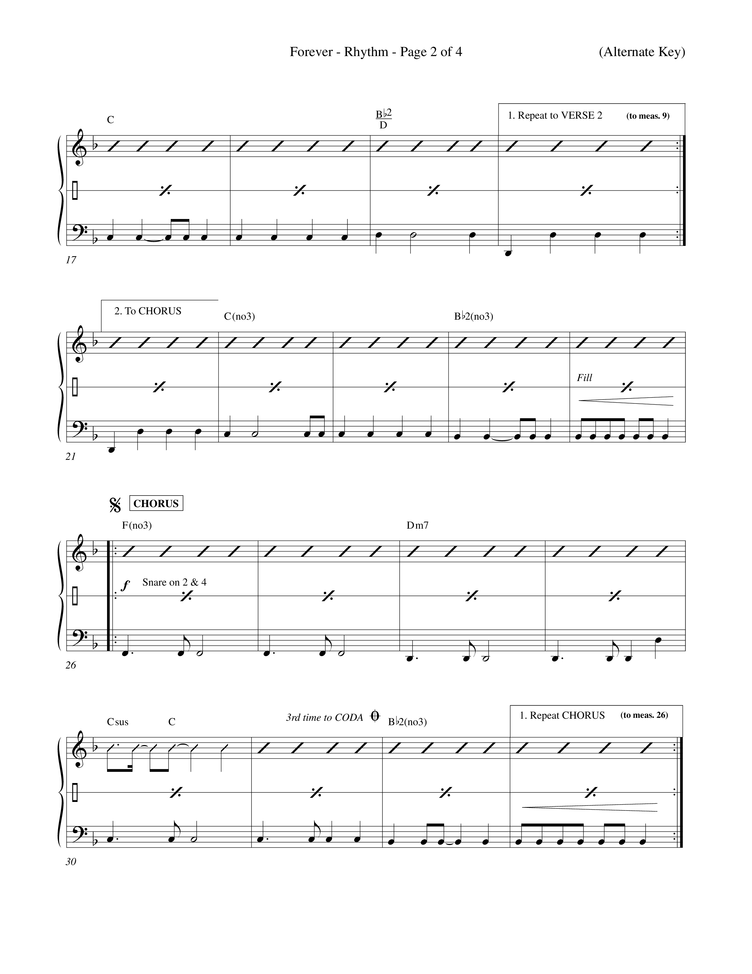 Forever (Choral Anthem SATB) Rhythm Pack (Word Music Choral / Orch. David Winkler)