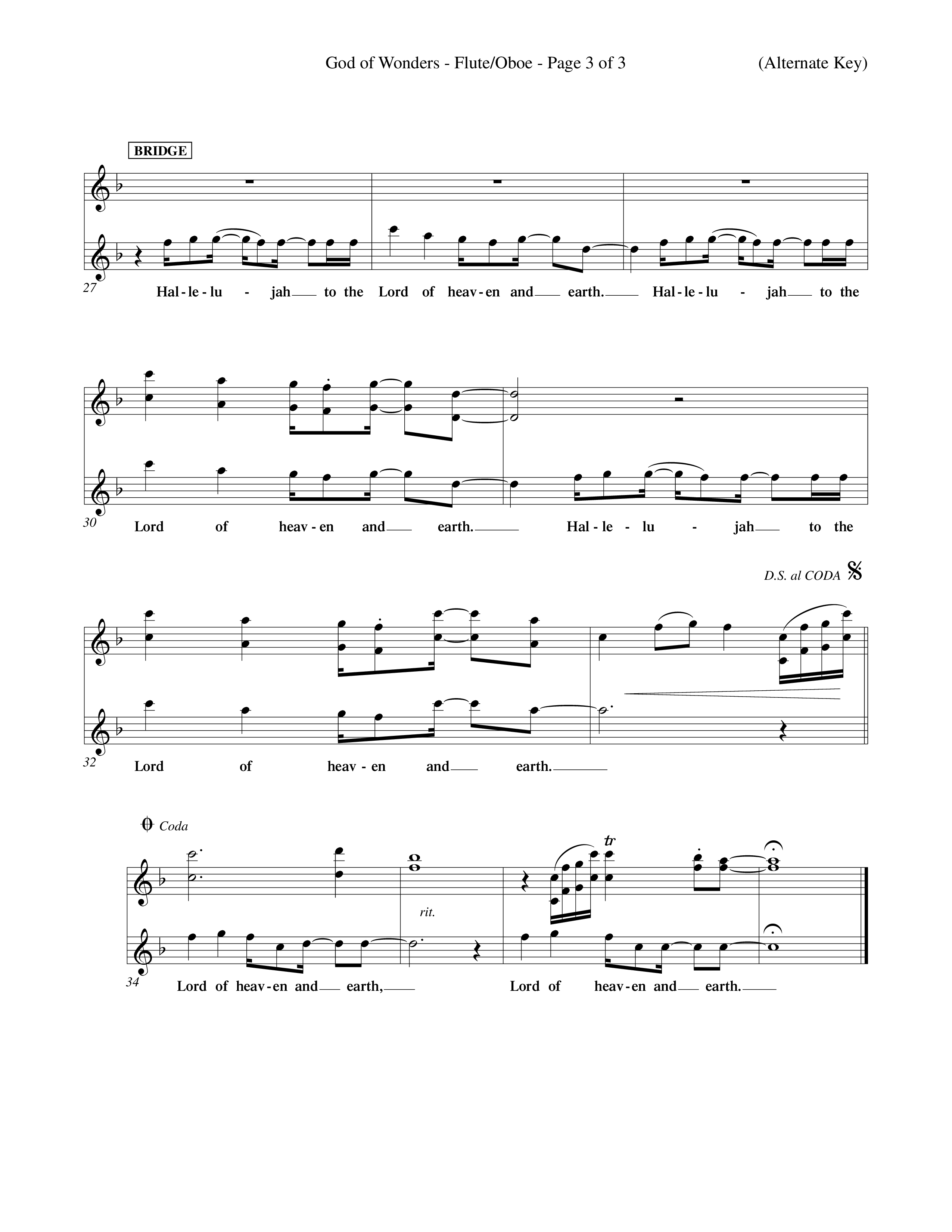 God Of Wonders (Choral Anthem SATB) Flute/Oboe (Word Music Choral / Orch. Tom Payne)