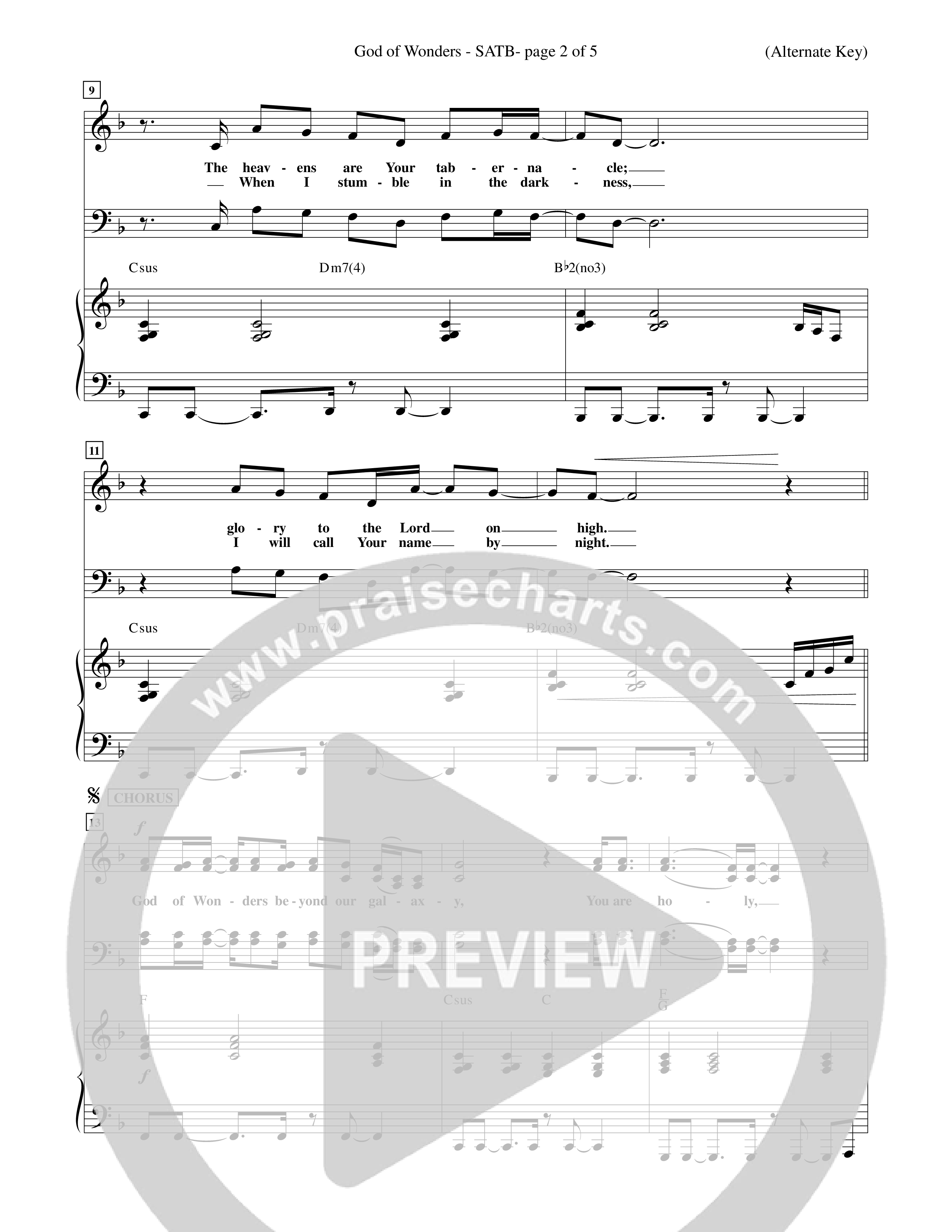 God Of Wonders (Choral Anthem SATB) Keyboard/Vocal (SATB) (Word Music Choral / Orch. Tom Payne)