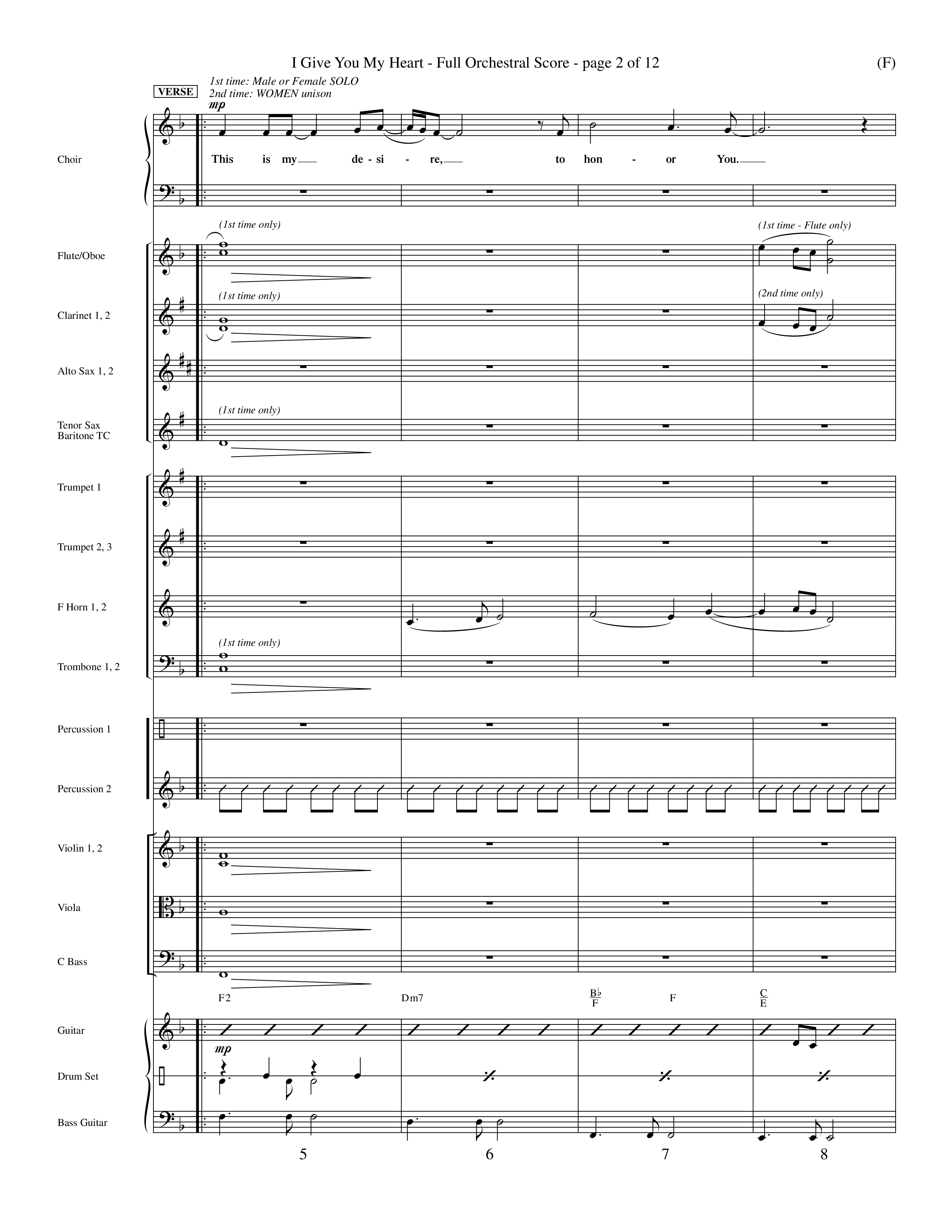 I Give You My Heart (Choral Anthem SATB) Conductor's Score (Word Music Choral / Orch. Michael Lawrence)