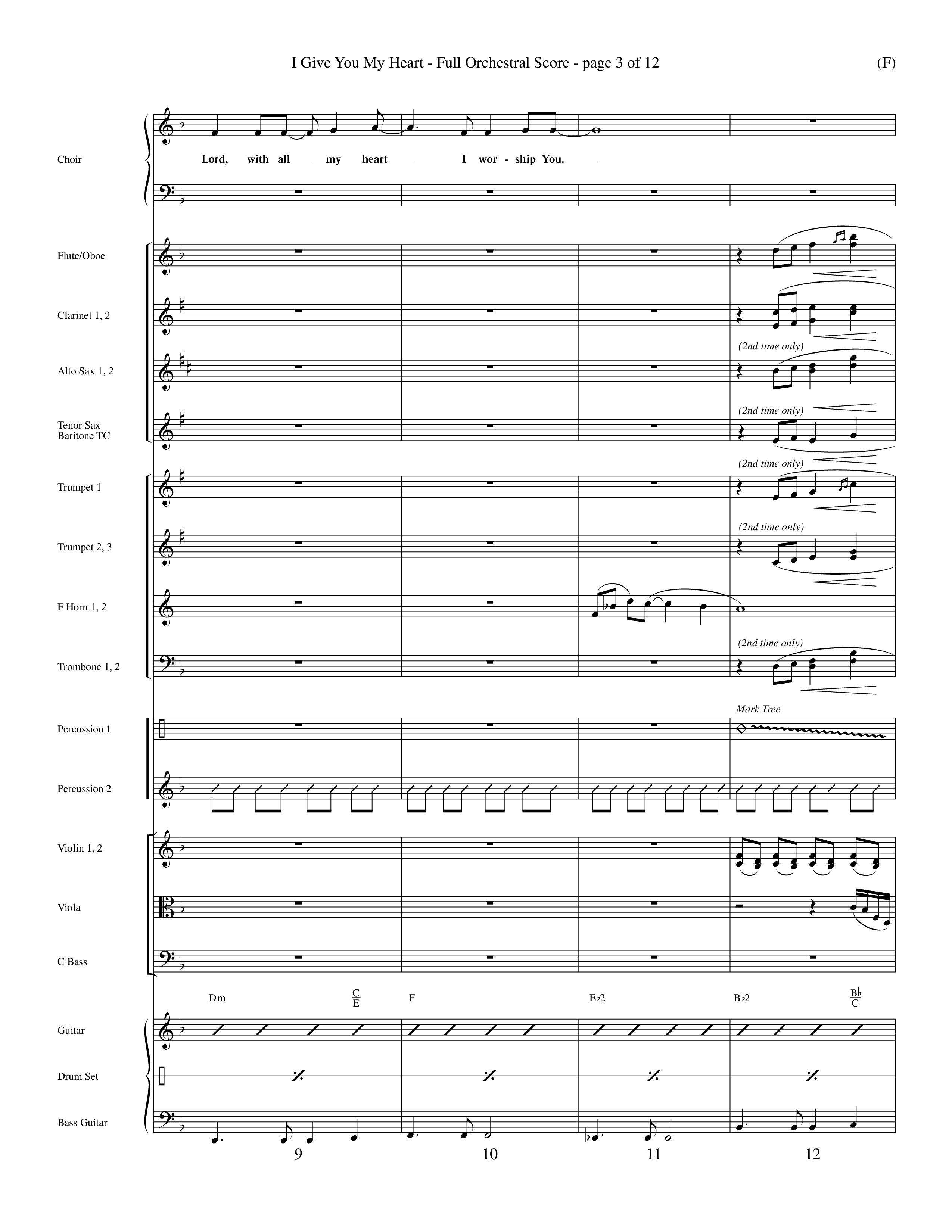 I Give You My Heart (Choral Anthem SATB) Conductor's Score (Word Music Choral / Orch. Michael Lawrence)
