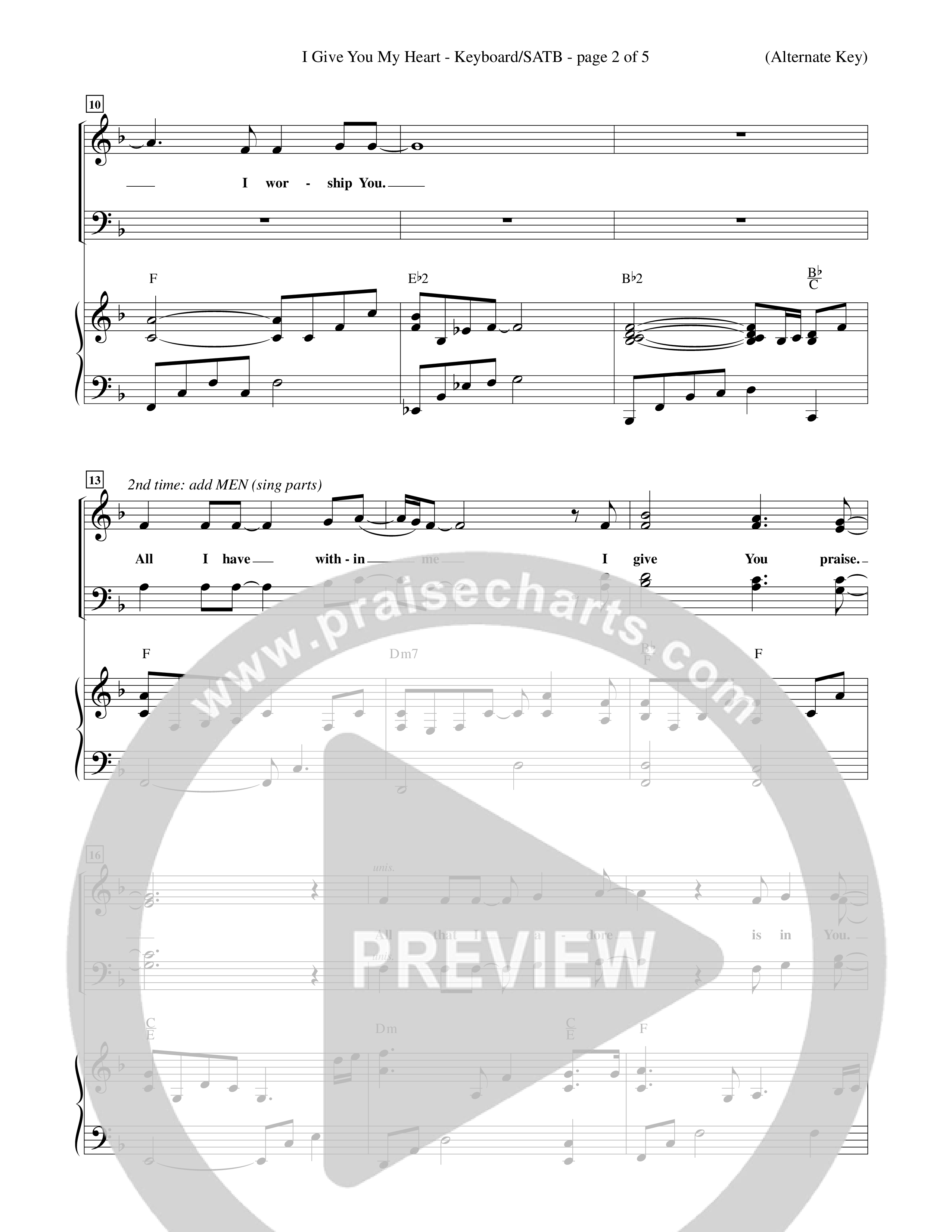 I Give You My Heart (Choral Anthem SATB) Keyboard/Vocal (SATB) (Word Music Choral / Orch. Michael Lawrence)