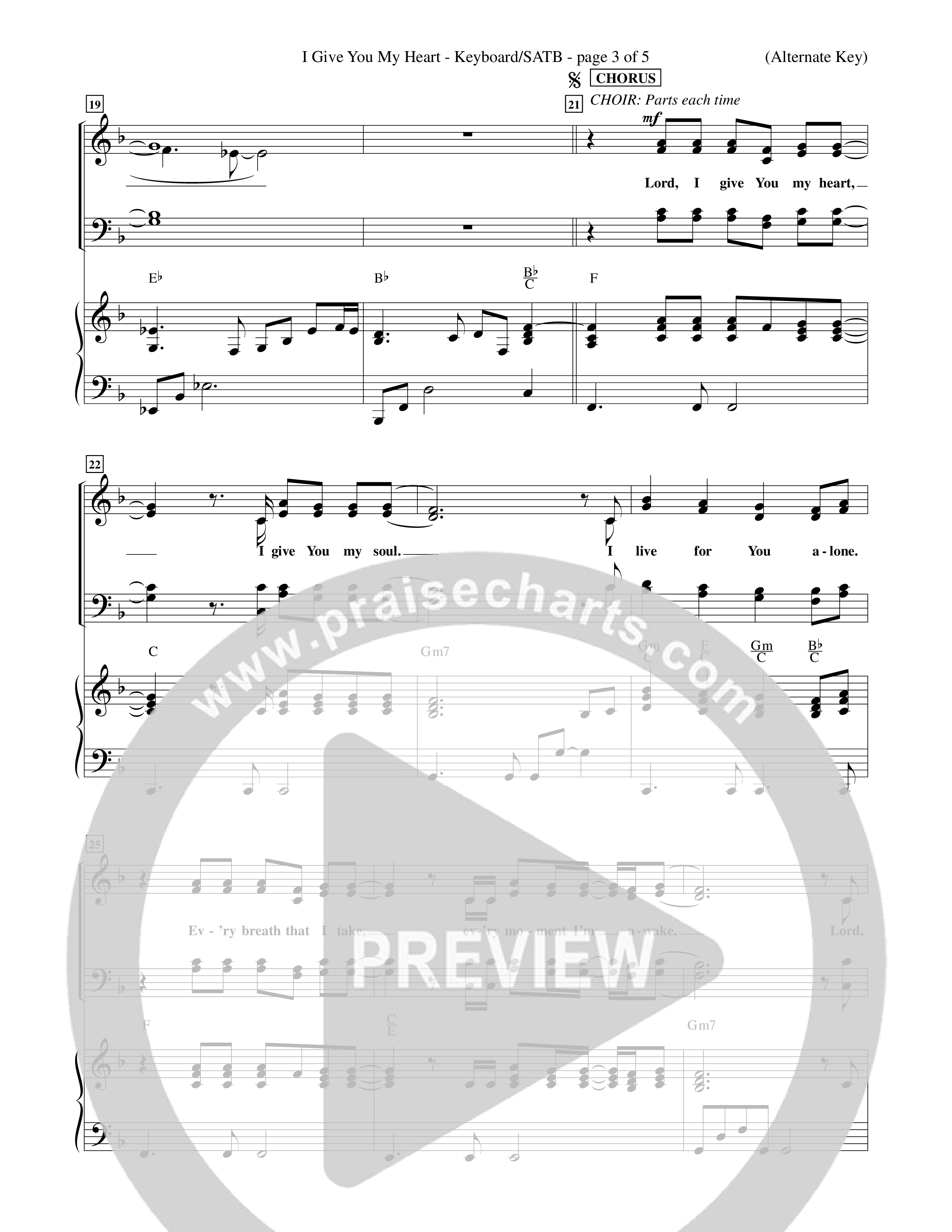 I Give You My Heart (Choral Anthem SATB) Keyboard/Vocal (SATB) (Word Music Choral / Orch. Michael Lawrence)
