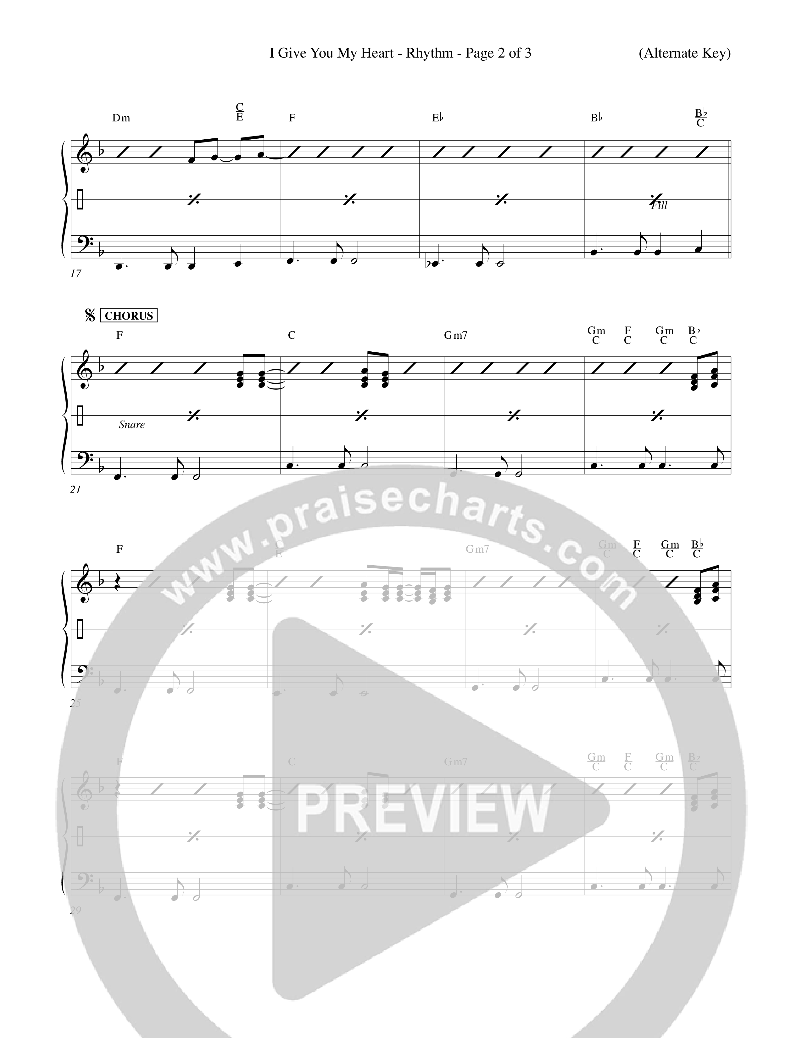 I Give You My Heart (Choral Anthem SATB) Rhythm Pack (Word Music Choral / Orch. Michael Lawrence)