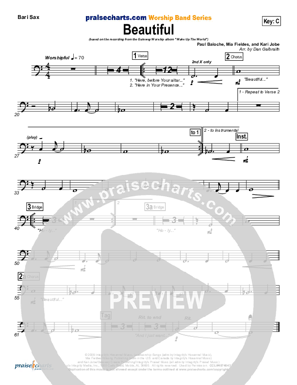 Beautiful Bari Sax (Gateway Worship)