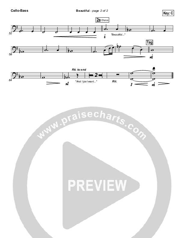 Beautiful Cello/Bass (Gateway Worship)