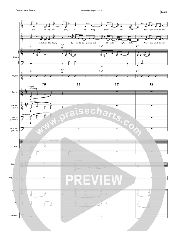 Beautiful Conductor's Score (Gateway Worship)