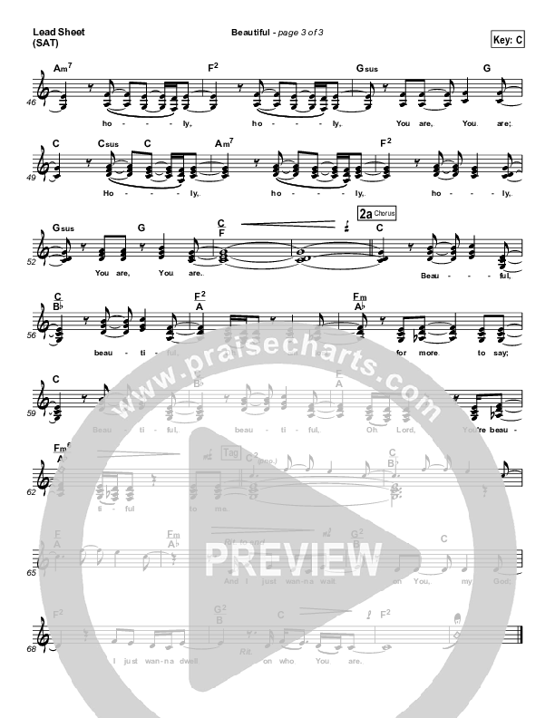 Beautiful Lead Sheet (Gateway Worship)