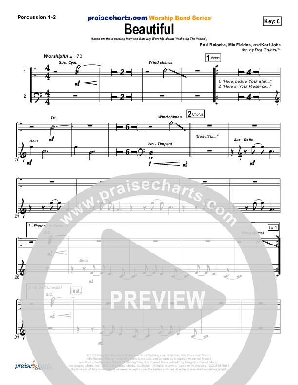 Beautiful Percussion 1/2 (Gateway Worship)