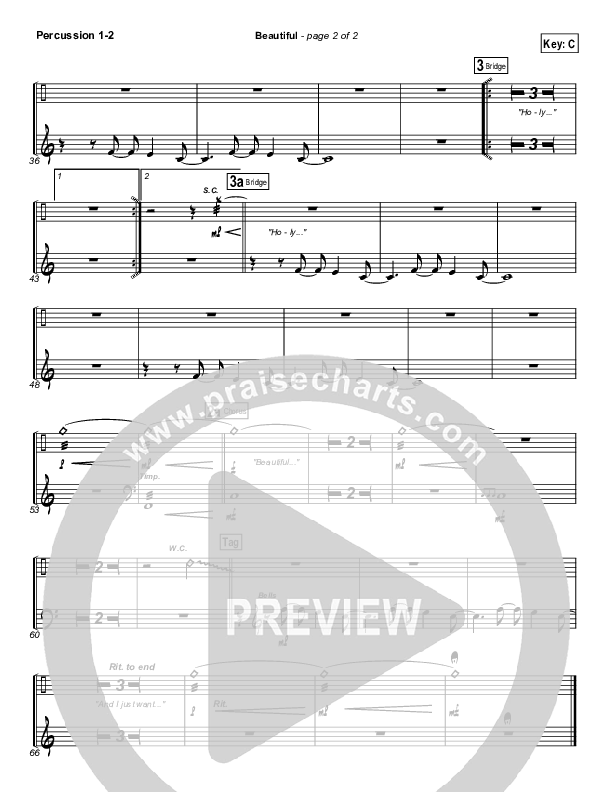 Beautiful Percussion 1/2 (Gateway Worship)