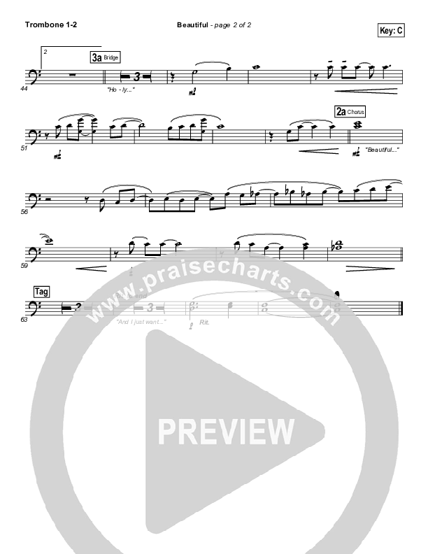 Beautiful Trombone 1/2 (Gateway Worship)