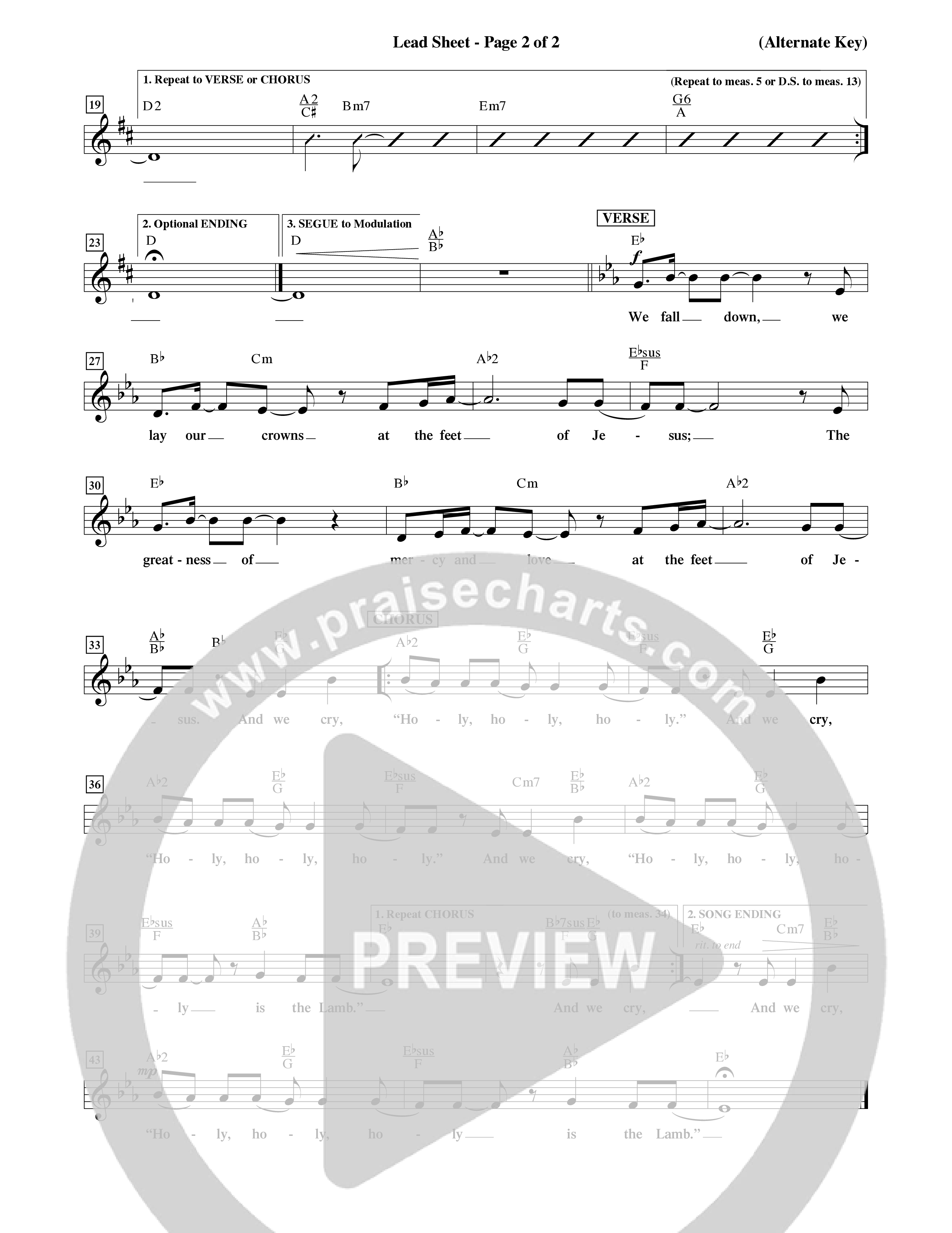 We Fall Down (Choral Anthem SATB) Lead Sheet (Word Music Choral / Orch. Keith Wilbanks / Orch. Keith Christopher)
