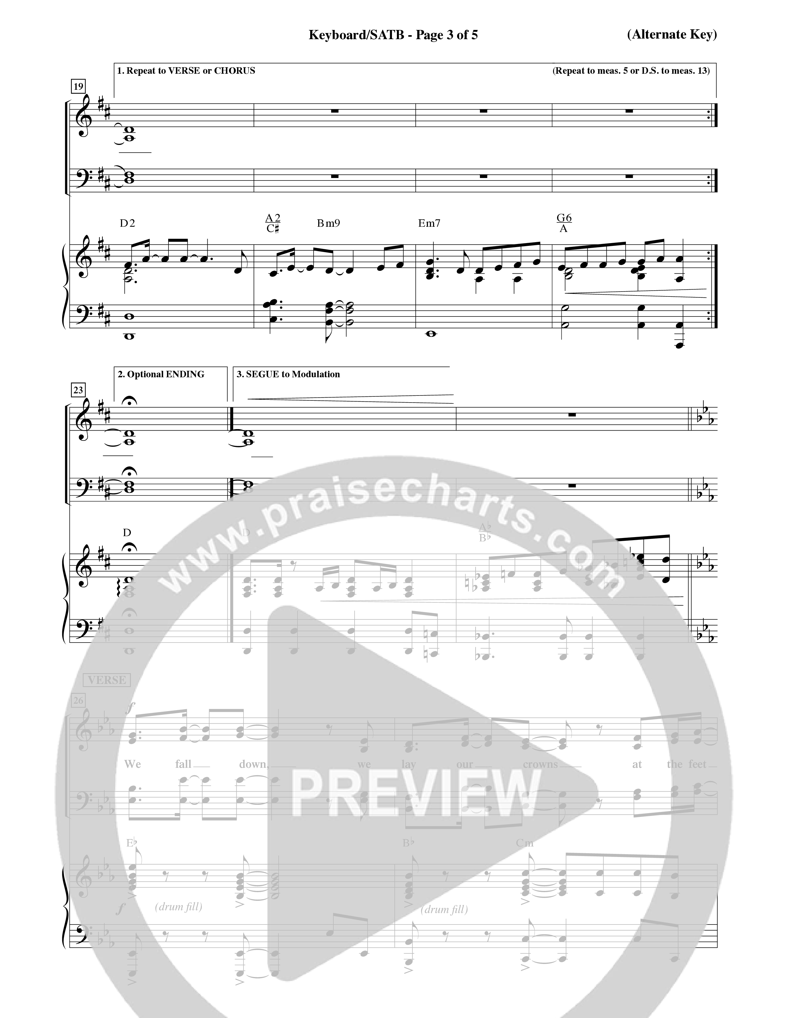 We Fall Down (Choral Anthem SATB) Keyboard/Vocal (SATB) (Word Music Choral / Orch. Keith Wilbanks / Orch. Keith Christopher)