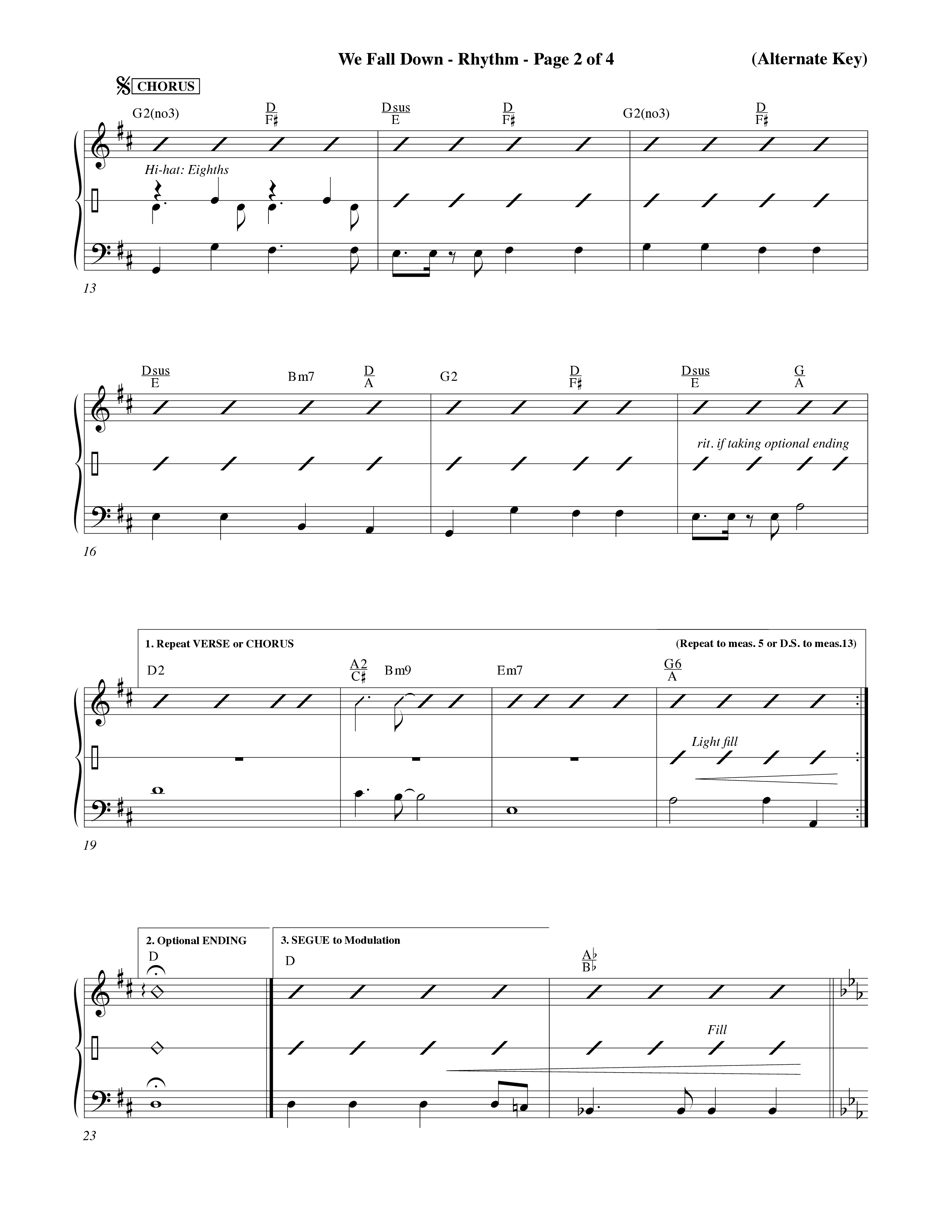 We Fall Down (Choral Anthem SATB) Rhythm Pack (Word Music Choral / Orch. Keith Wilbanks / Orch. Keith Christopher)