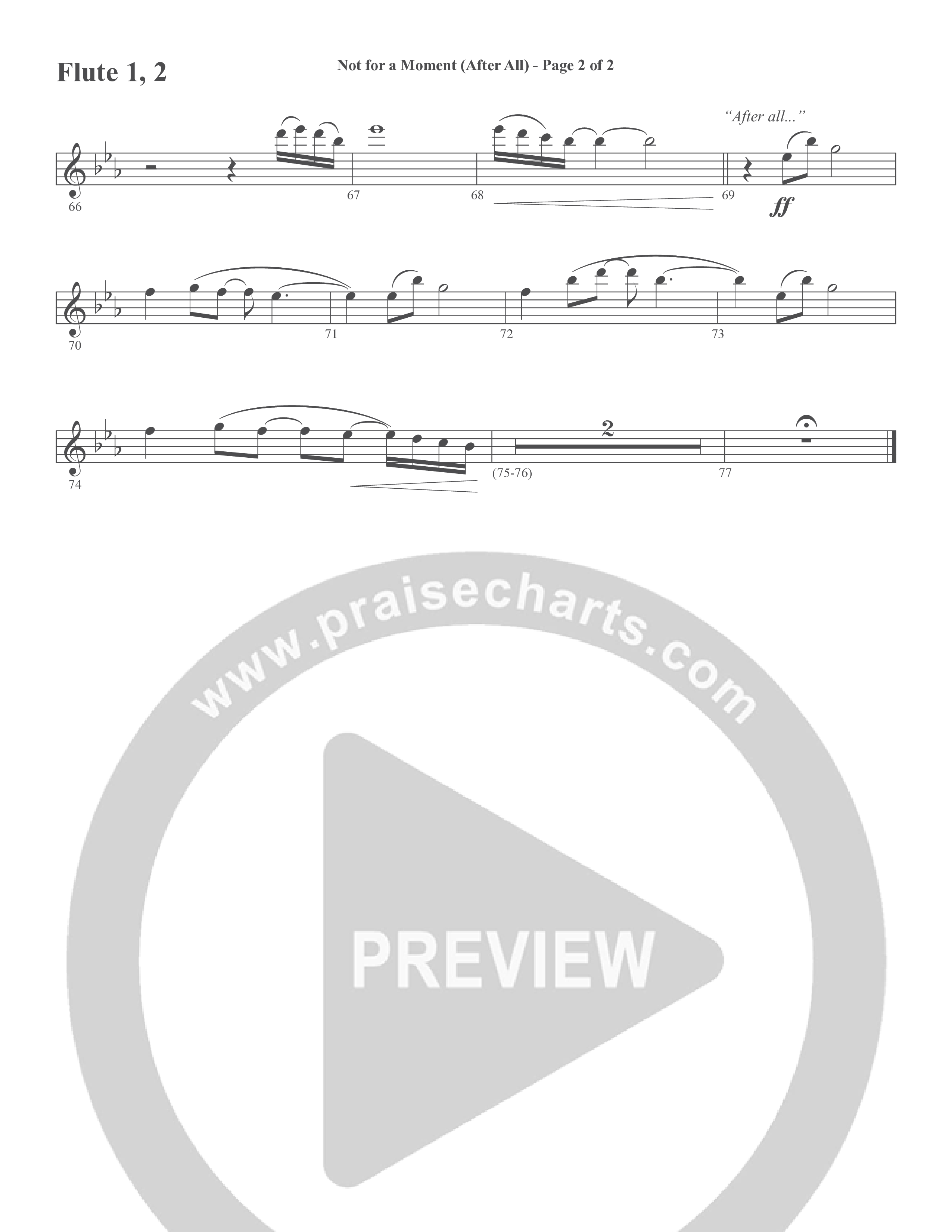 Not For A Moment (After All) (Choral Anthem SATB) Flute 1/2 (Word Music Choral / Arr. Cliff Duren)