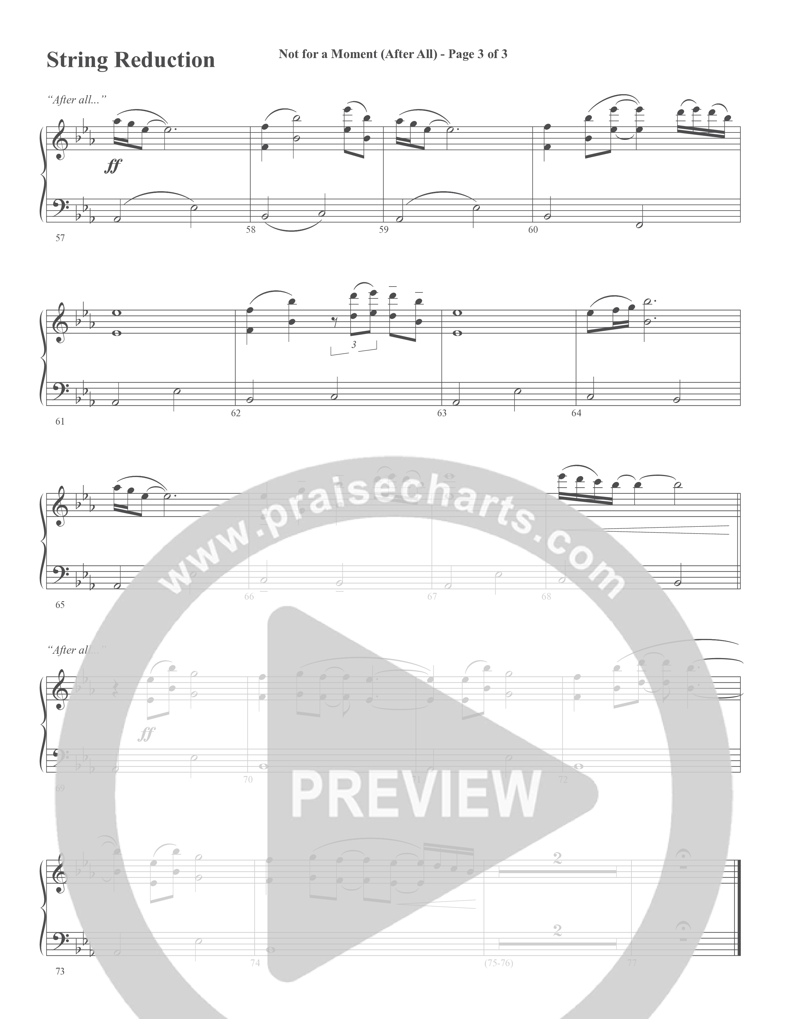 Not For A Moment (After All) (Choral Anthem SATB) String Reduction (Word Music Choral / Arr. Cliff Duren)