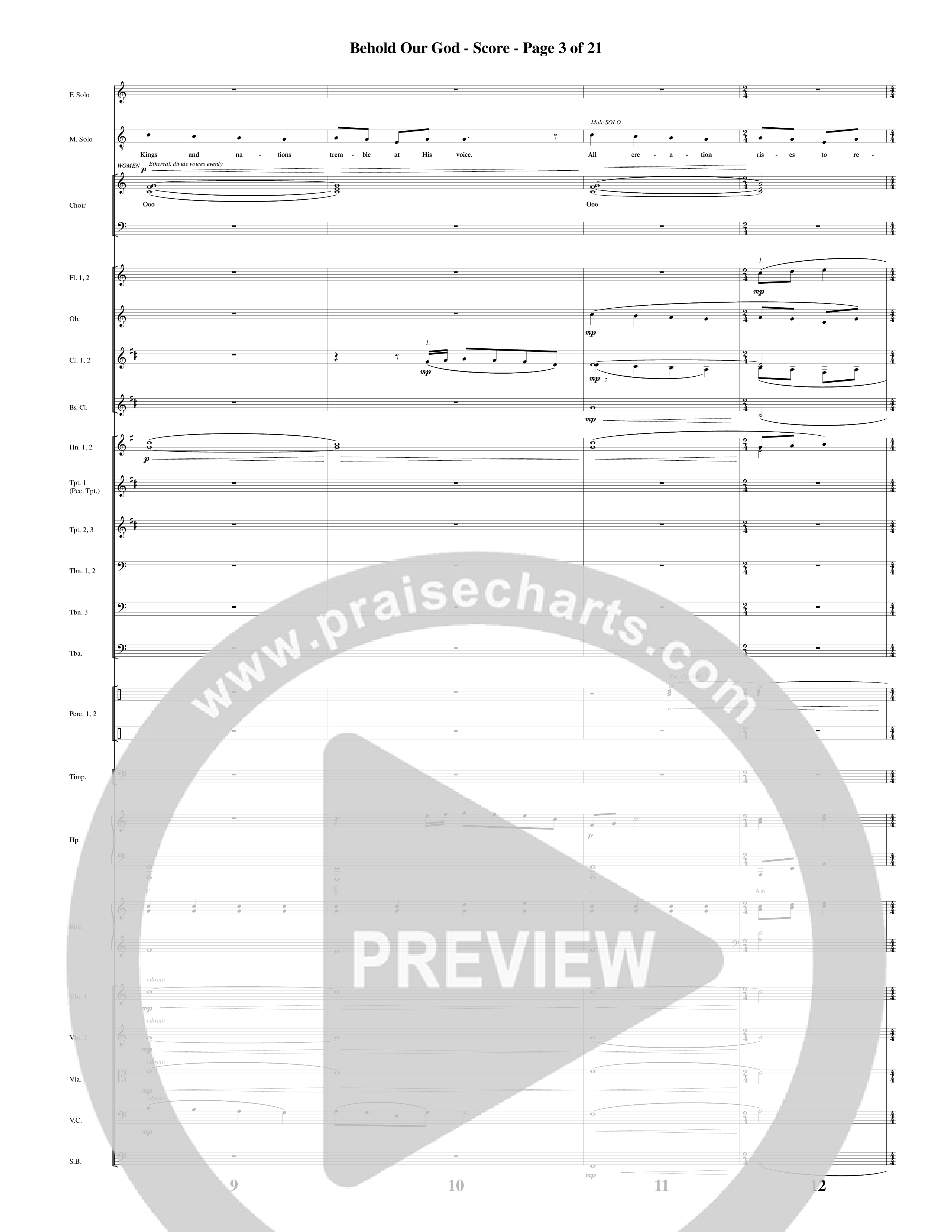 Behold Our God (Choral Anthem SATB) Orchestration (Word Music Choral / Arr. Joshua Spacht)