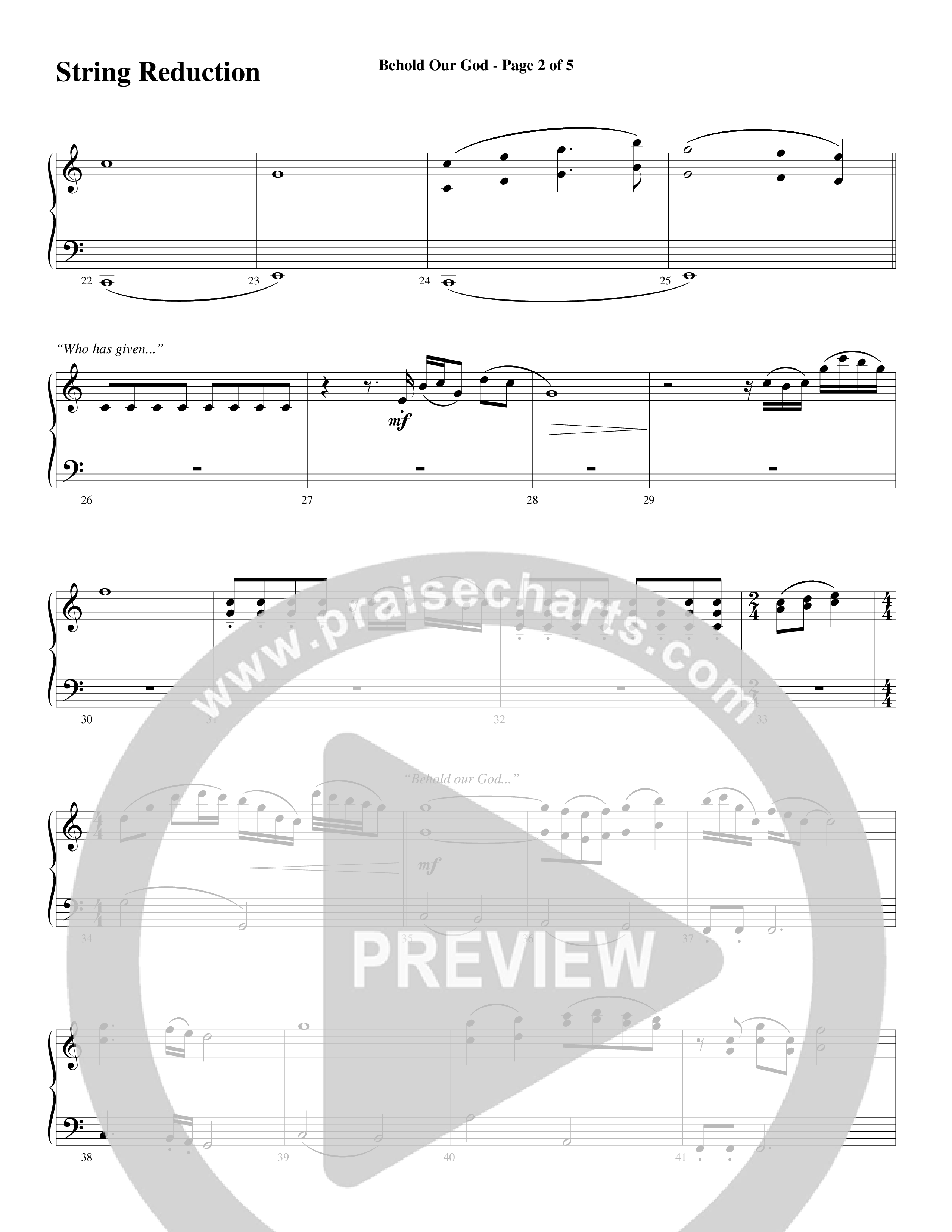 Behold Our God (Choral Anthem SATB) String Reduction (Word Music Choral / Arr. Joshua Spacht)