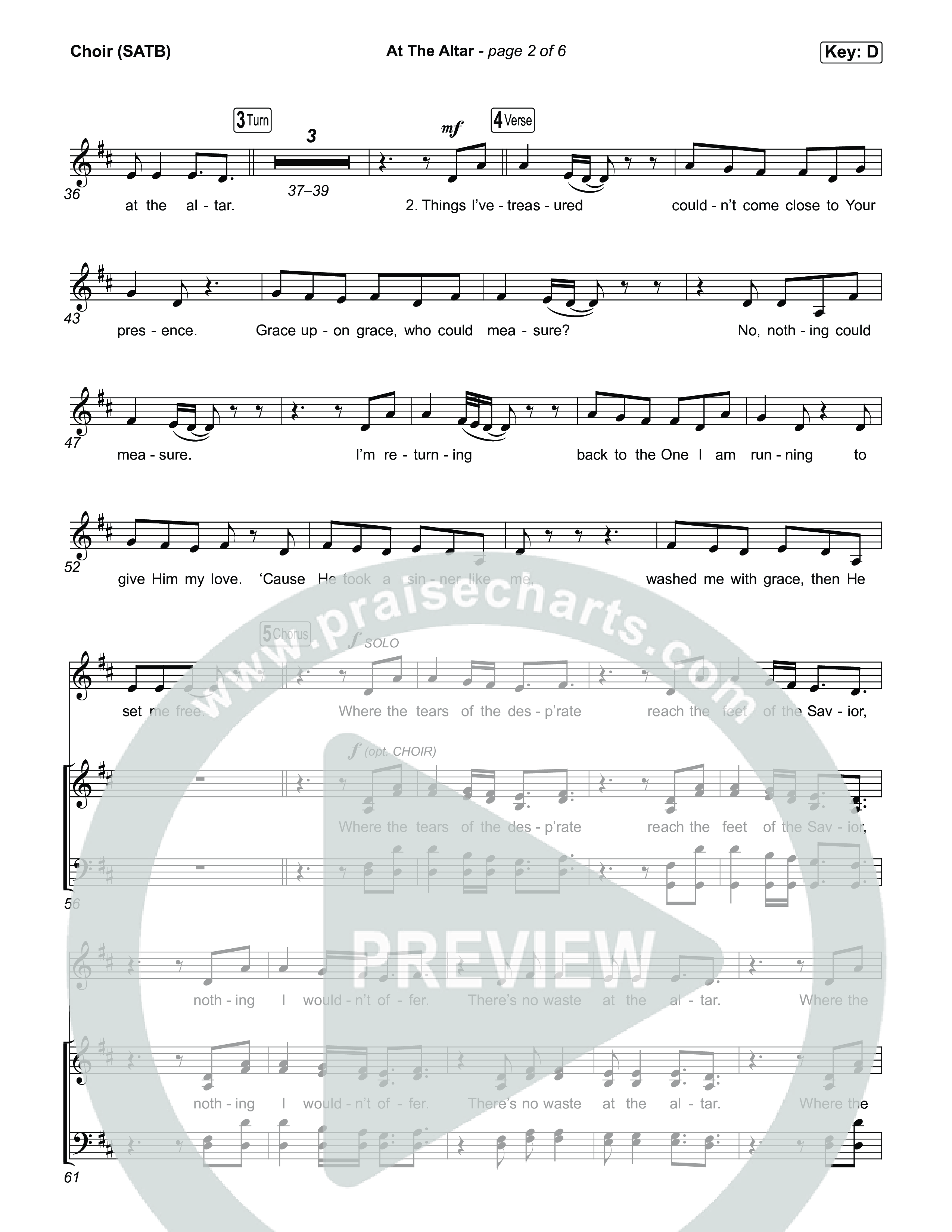 At The Altar (Song Session) Choir Sheet (SATB) (Lizzie Morgan / Essential Worship)