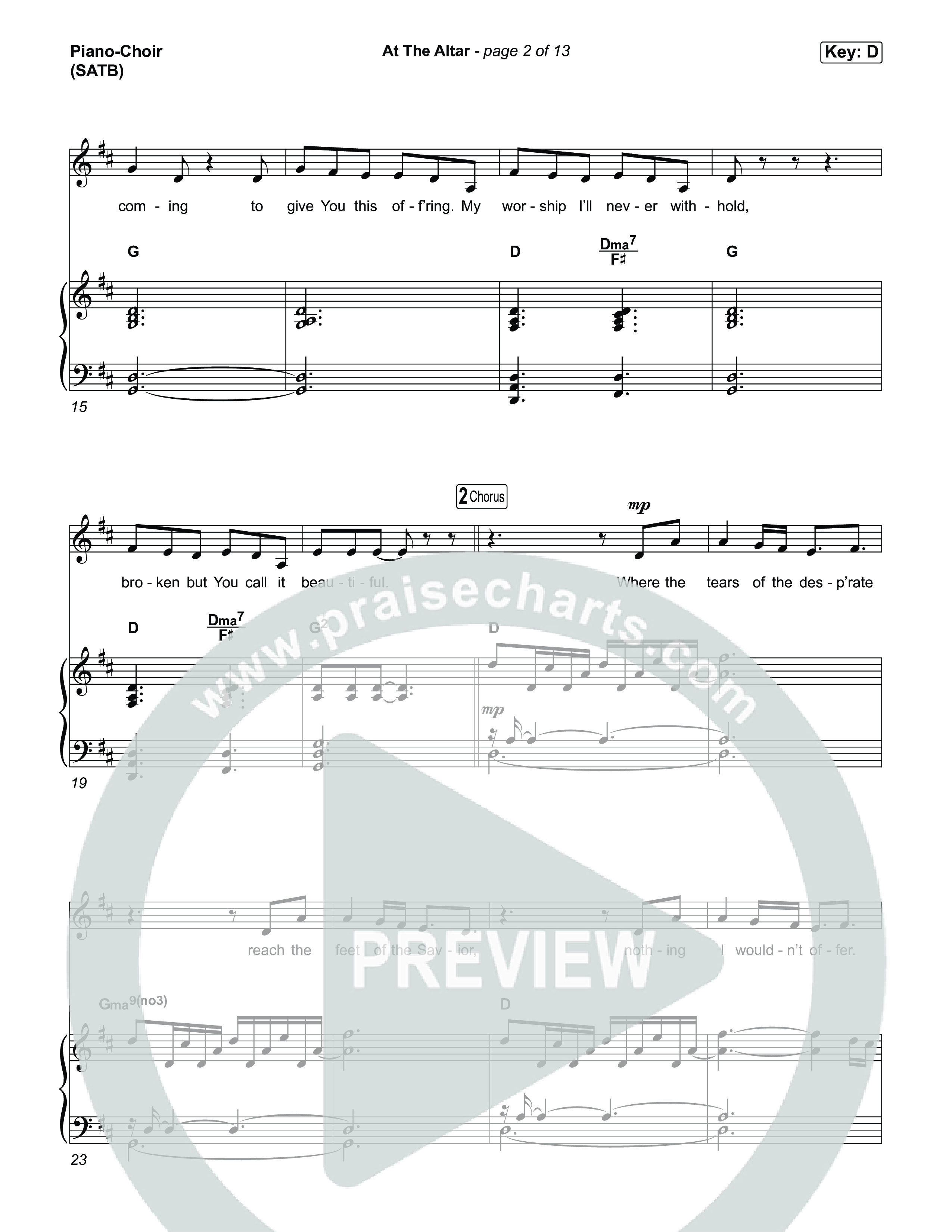 At The Altar (Song Session) Piano/Vocal (SATB) (Lizzie Morgan / Essential Worship)