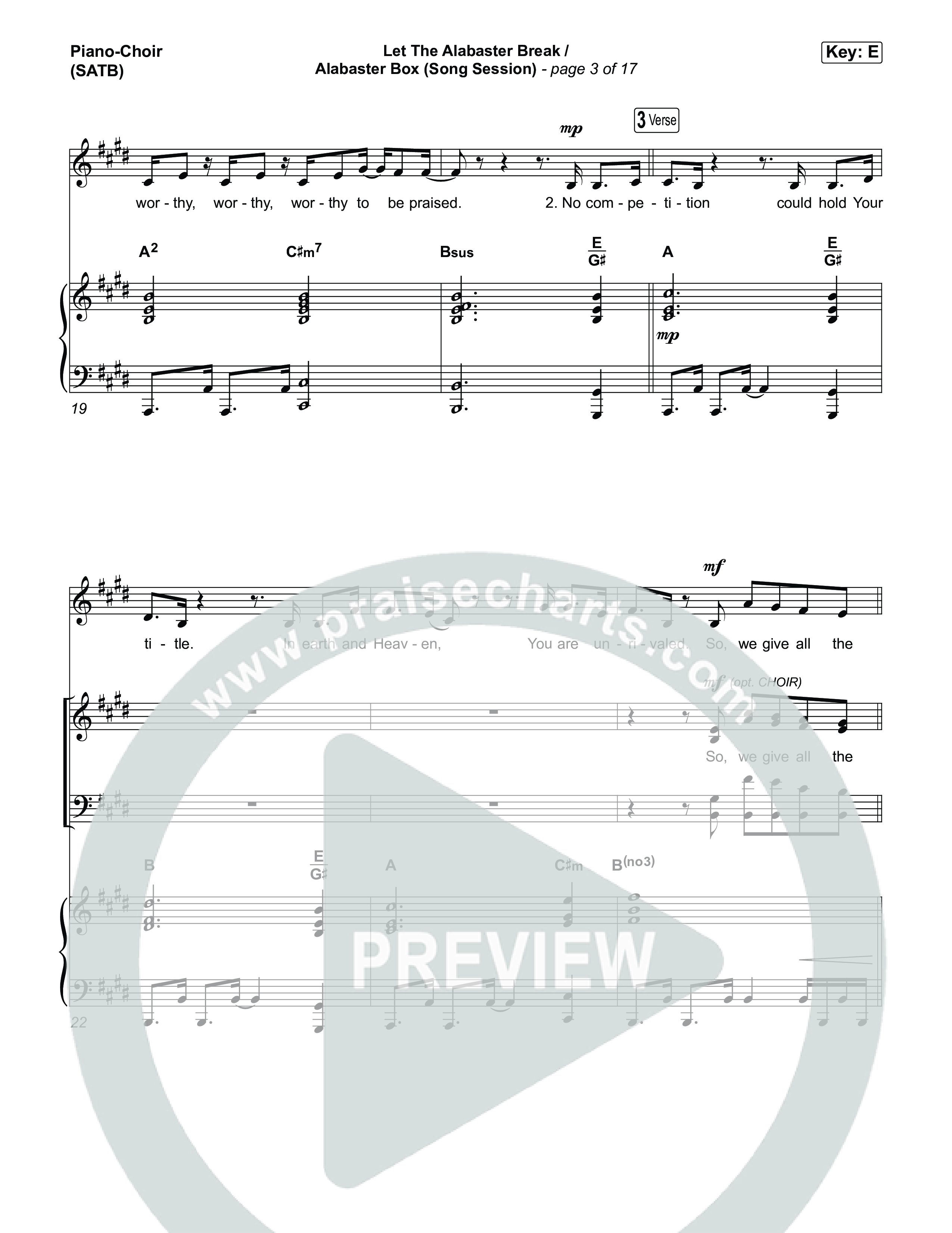 Let The Alabaster Break / Alabaster Box (Song Session) Piano/Vocal Pack (Lizzie Morgan / Essential Worship)