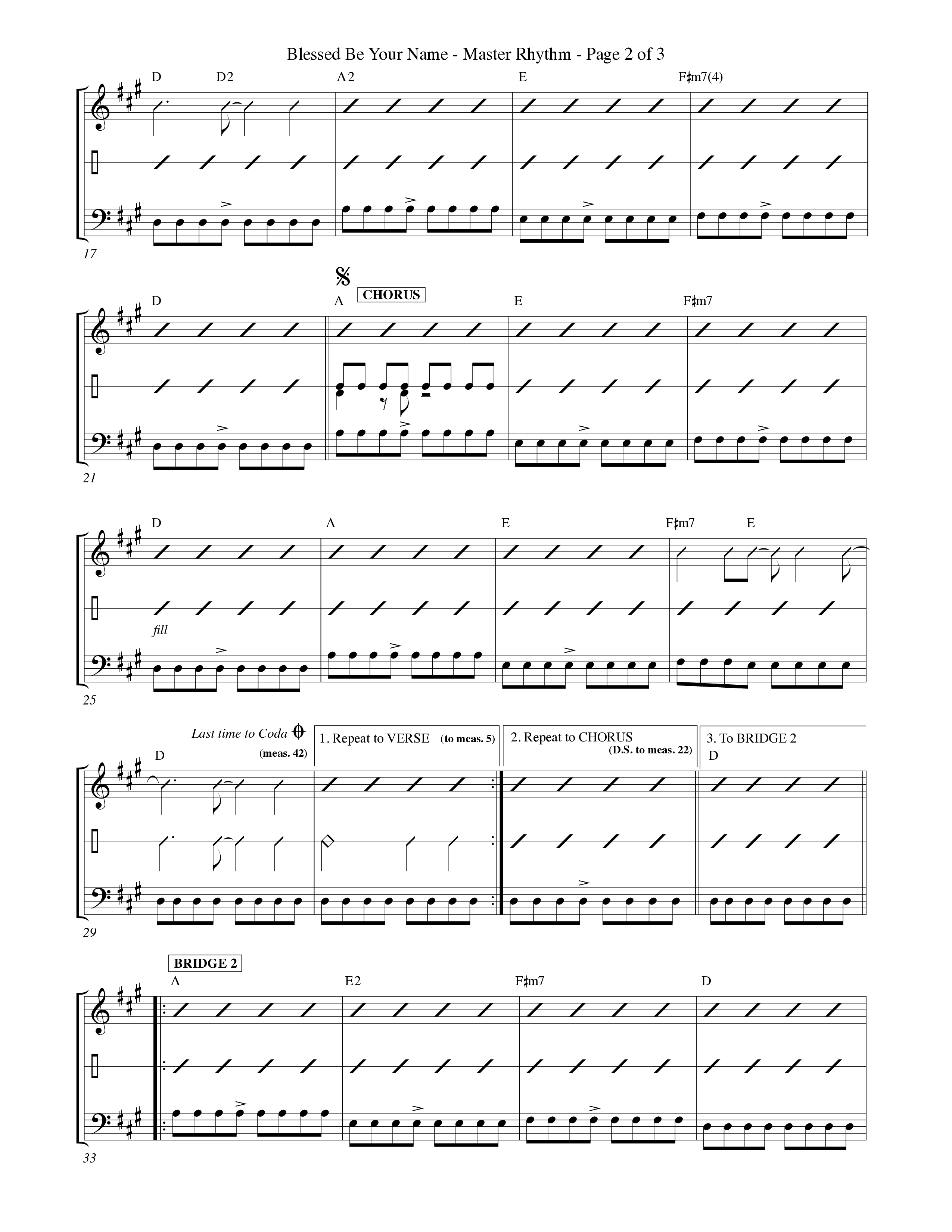 Blessed Be Your Name (Choral Anthem SATB) Rhythm Pack (Word Music Choral / Orch. Keith Christopher)