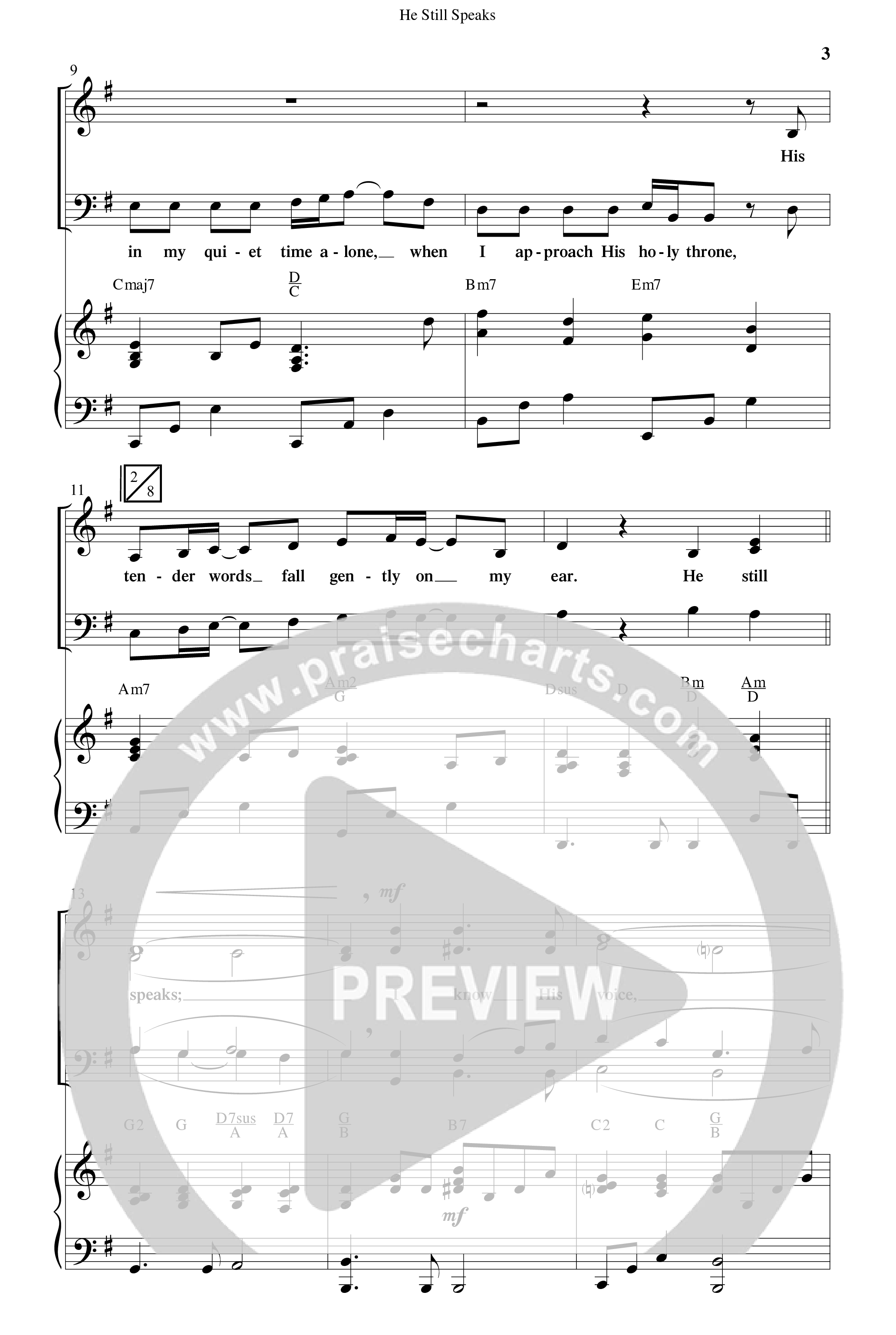 He Still Speaks (Choral Anthem SATB) Anthem (SATB/Piano) (Word Music Choral / Arr. Russell Mauldin)
