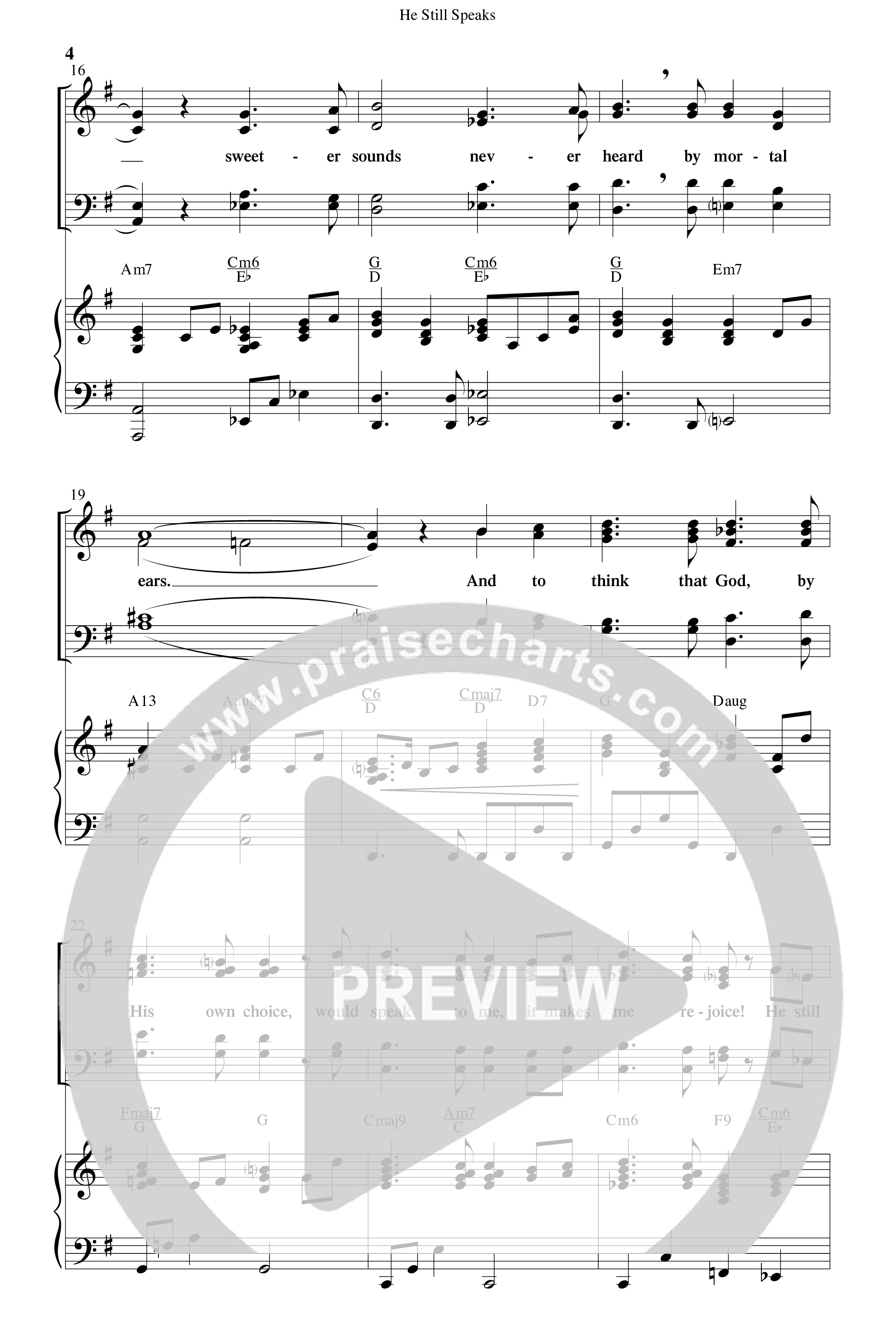 He Still Speaks (Choral Anthem SATB) Anthem (SATB/Piano) (Word Music Choral / Arr. Russell Mauldin)