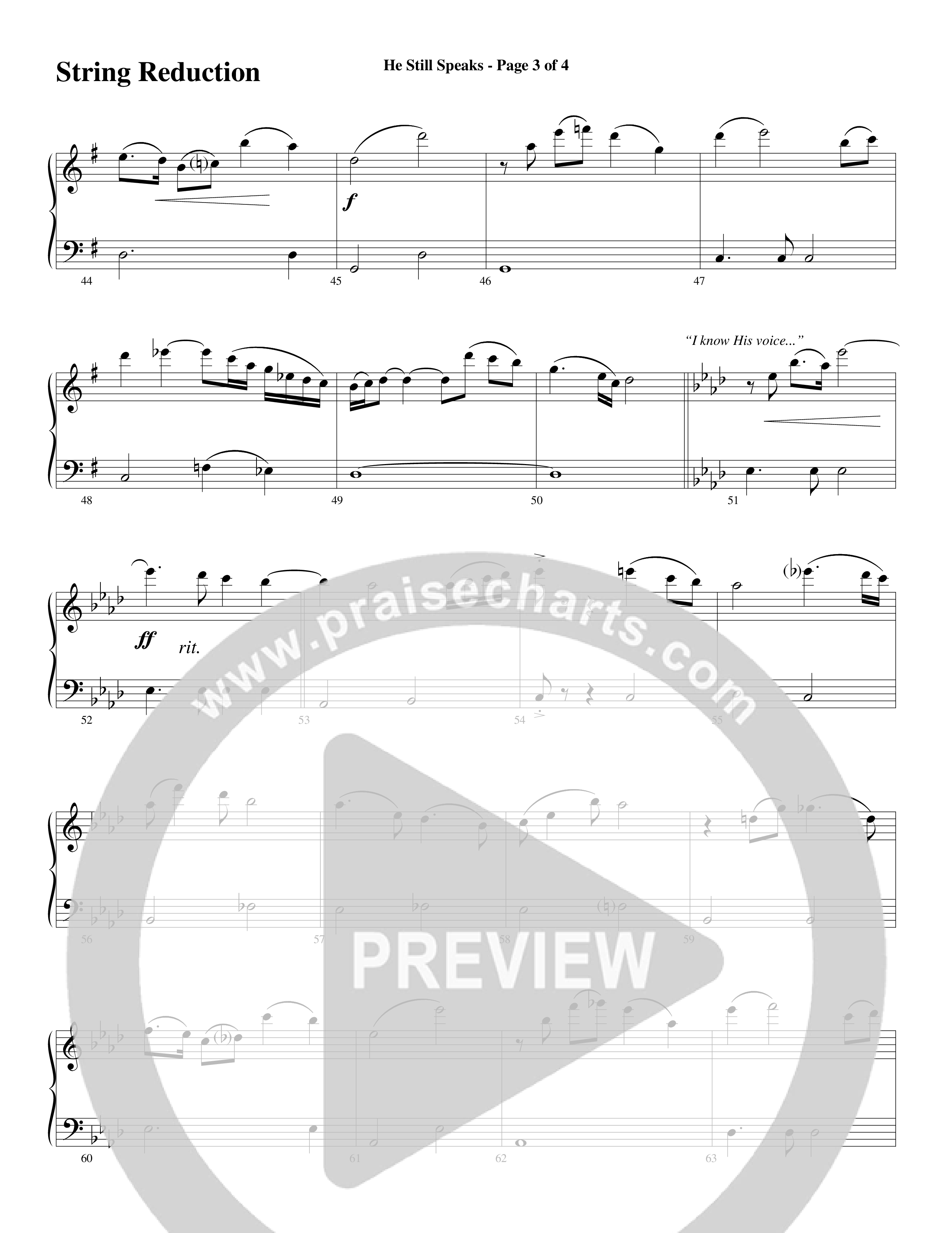 He Still Speaks (Choral Anthem SATB) String Reduction (Word Music Choral / Arr. Russell Mauldin)