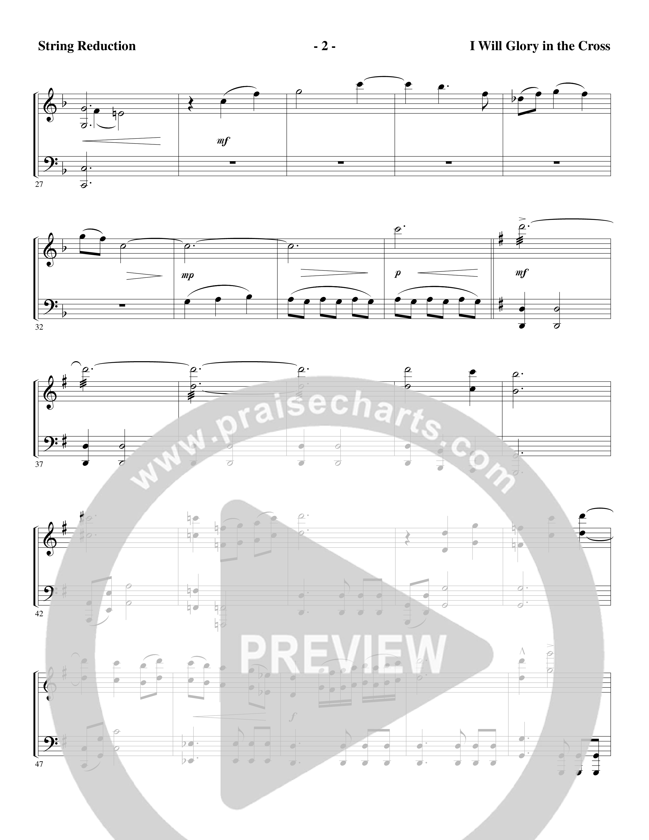 I Will Glory in the Cross (Choral Anthem SATB) String Reduction (Word Music Choral / Arr. Marty Parks)