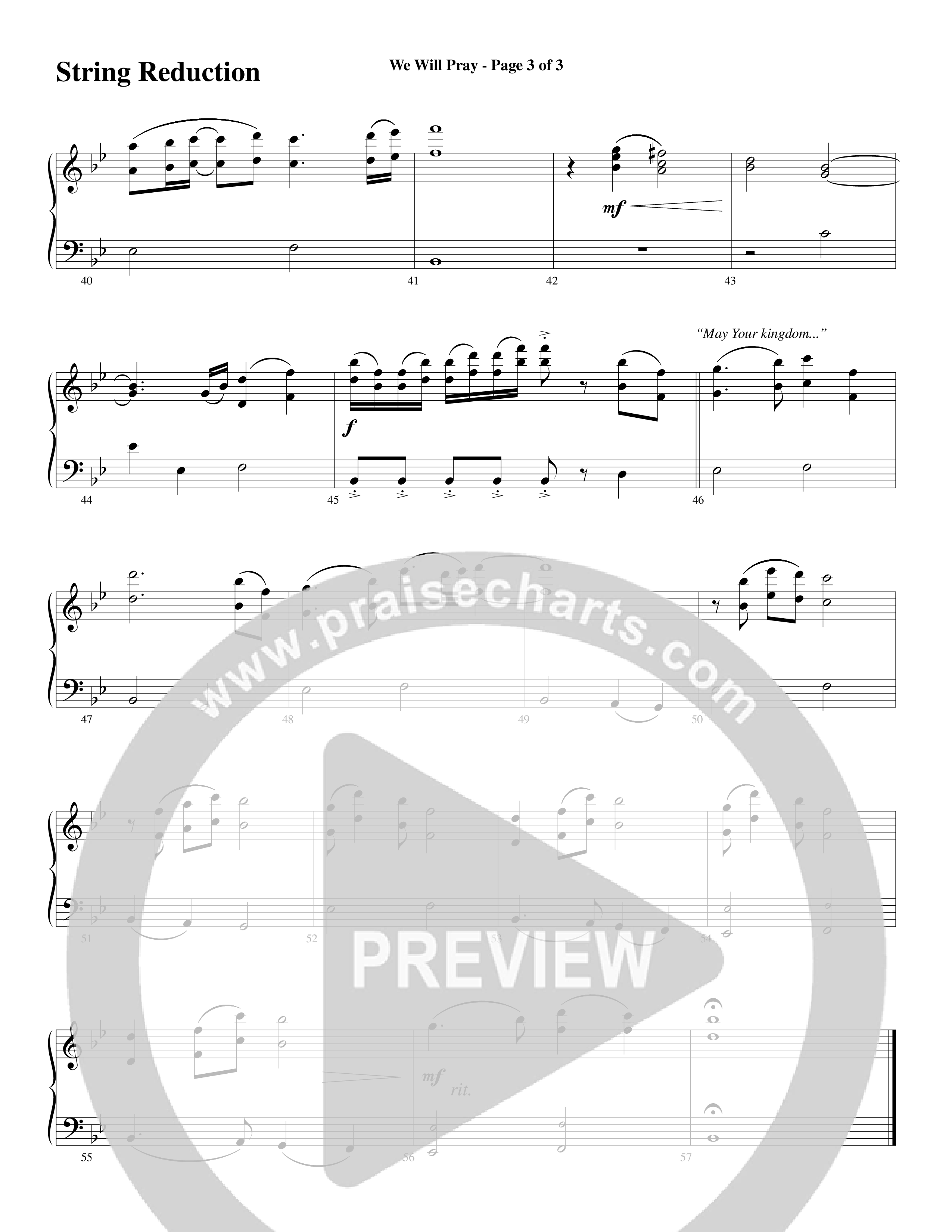 We Will Pray (Choral Anthem SATB) String Reduction (Dan Adler / Word Music Choral)