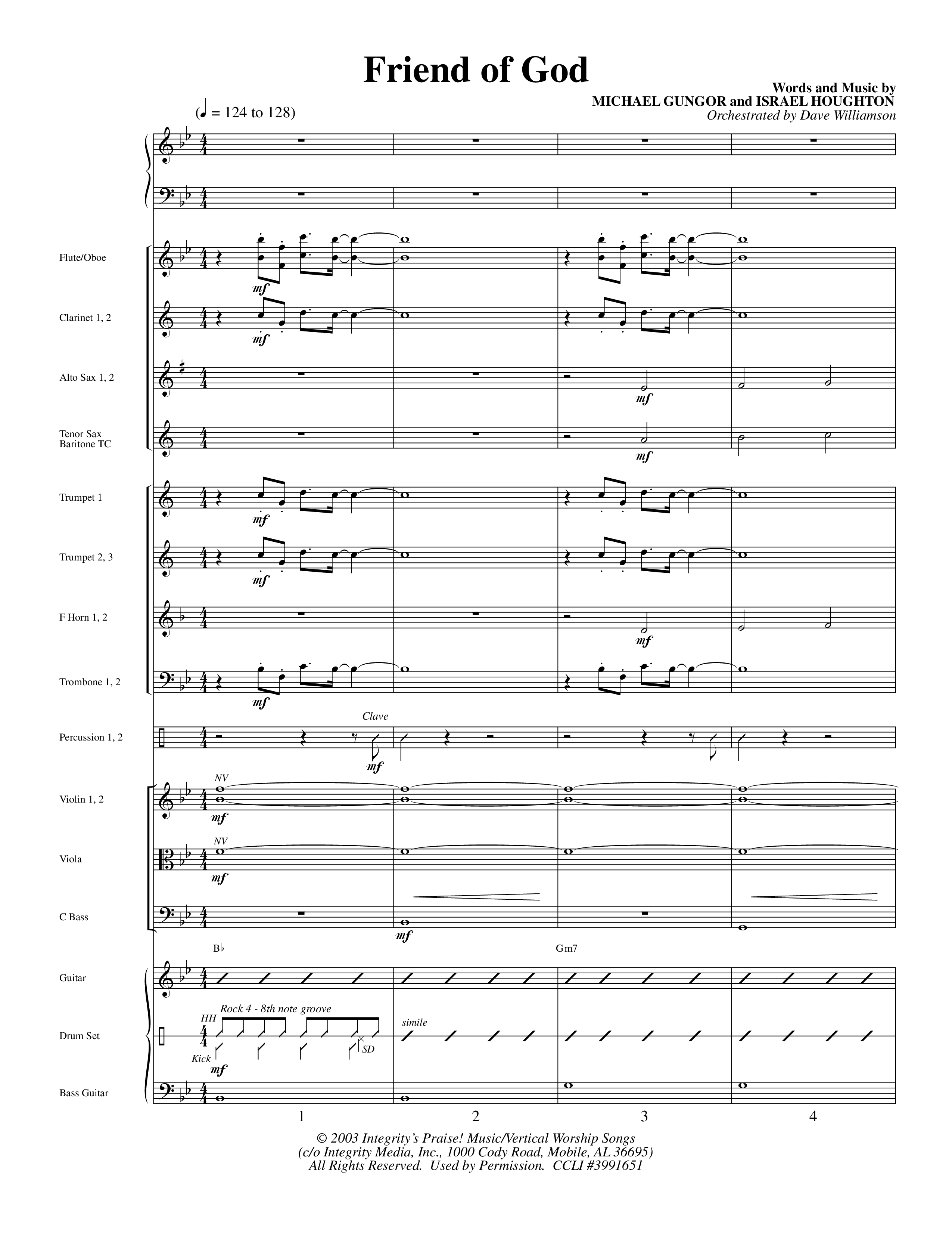 Friend Of God (Choral Anthem SATB) Conductor's Score (Word Music Choral / Orch. Dave Williamson)