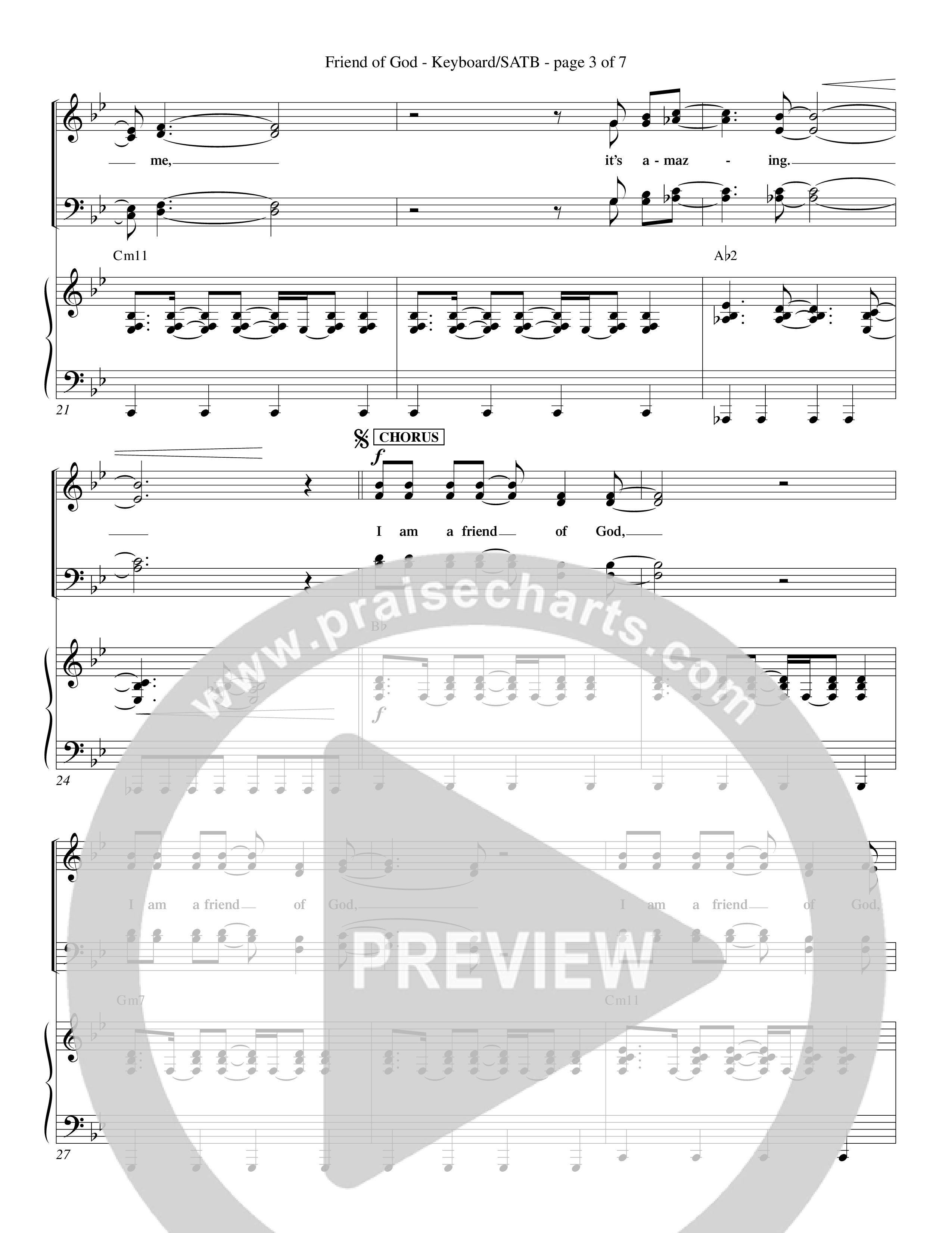 Friend Of God (Choral Anthem SATB) Keyboard/Vocal (SATB) (Word Music Choral / Orch. Dave Williamson)