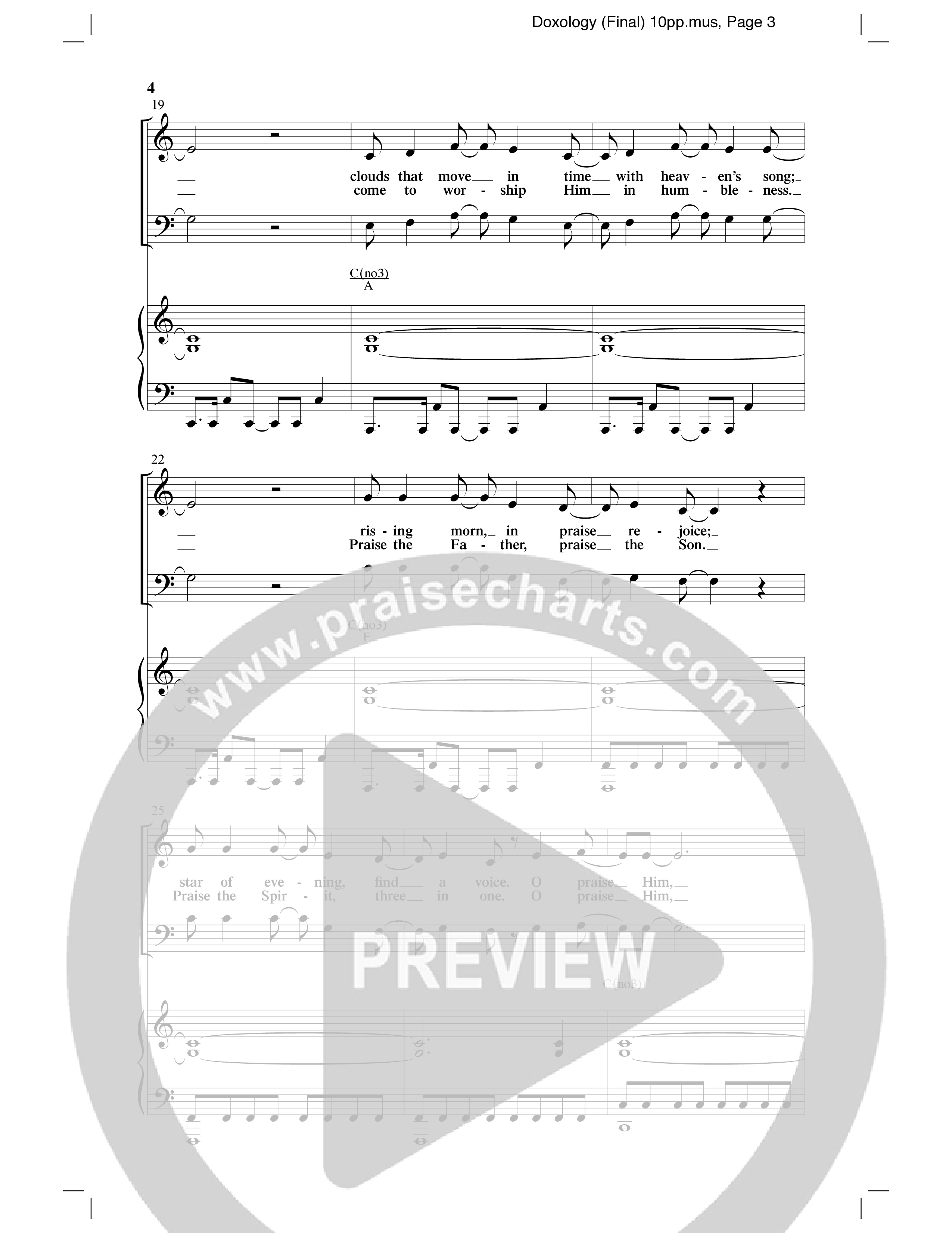 Doxology (Choral Anthem SATB) Anthem (SATB/Piano) (Word Music Choral / Arr. Dave Williamson)
