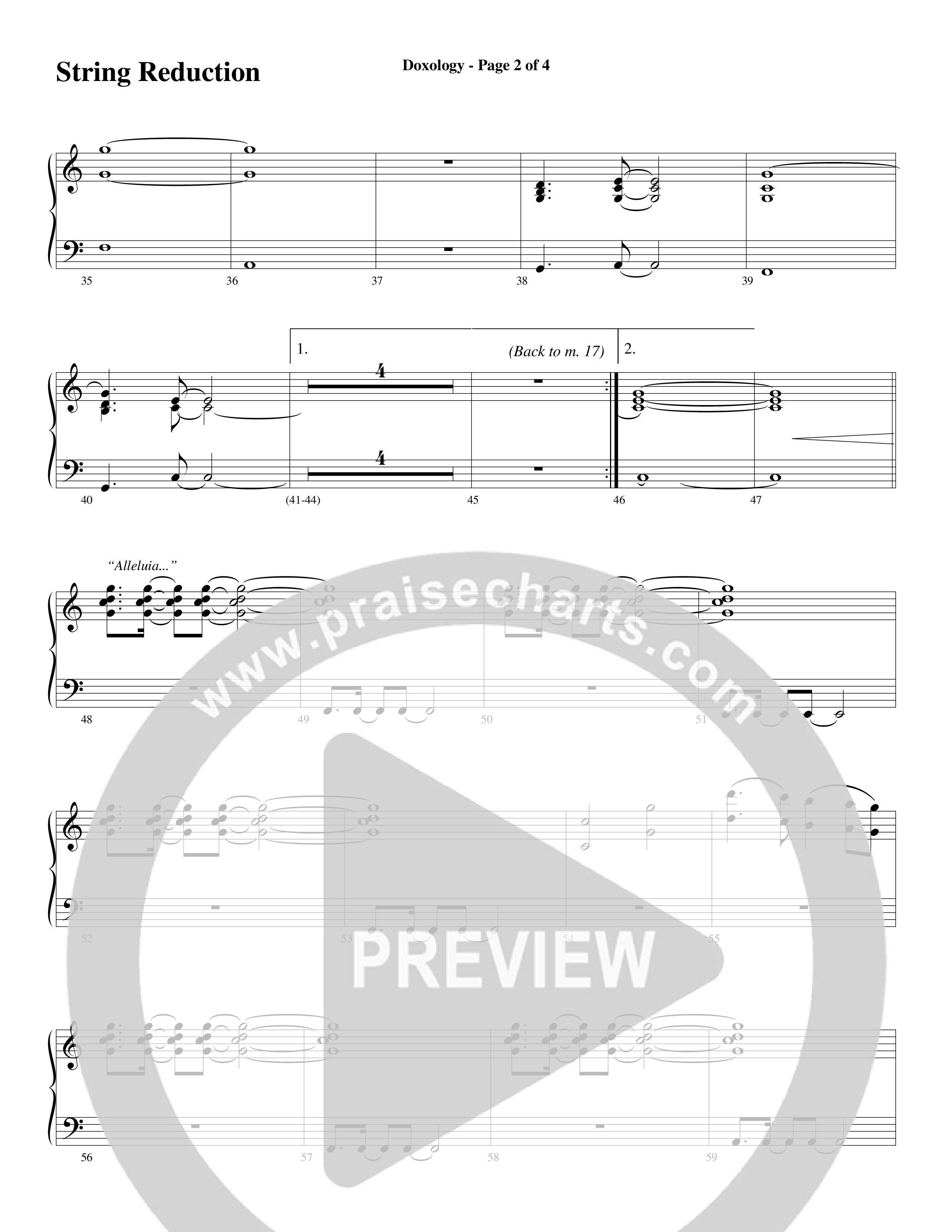 Doxology (Choral Anthem SATB) String Reduction (Word Music Choral / Arr. Dave Williamson)