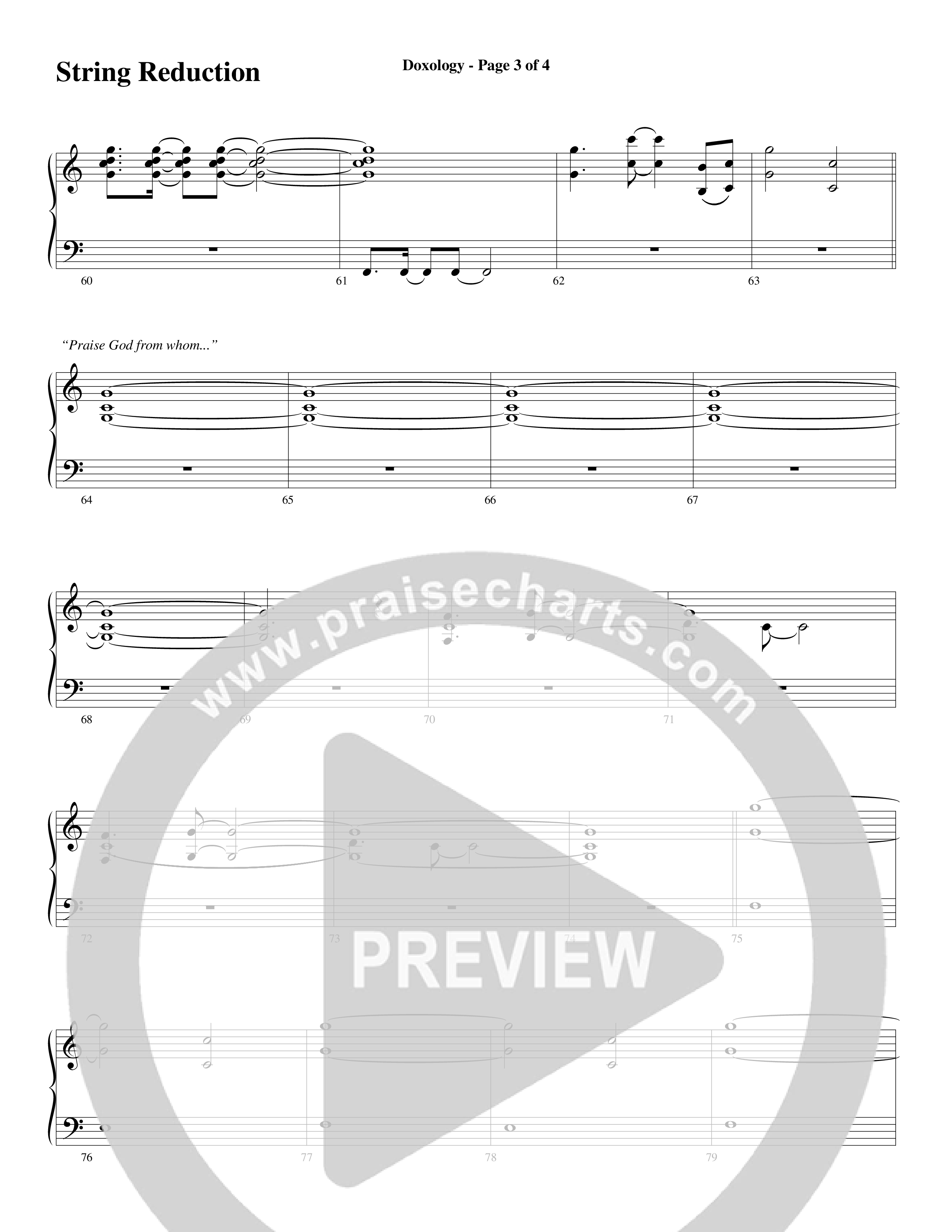 Doxology (Choral Anthem SATB) String Reduction (Word Music Choral / Arr. Dave Williamson)