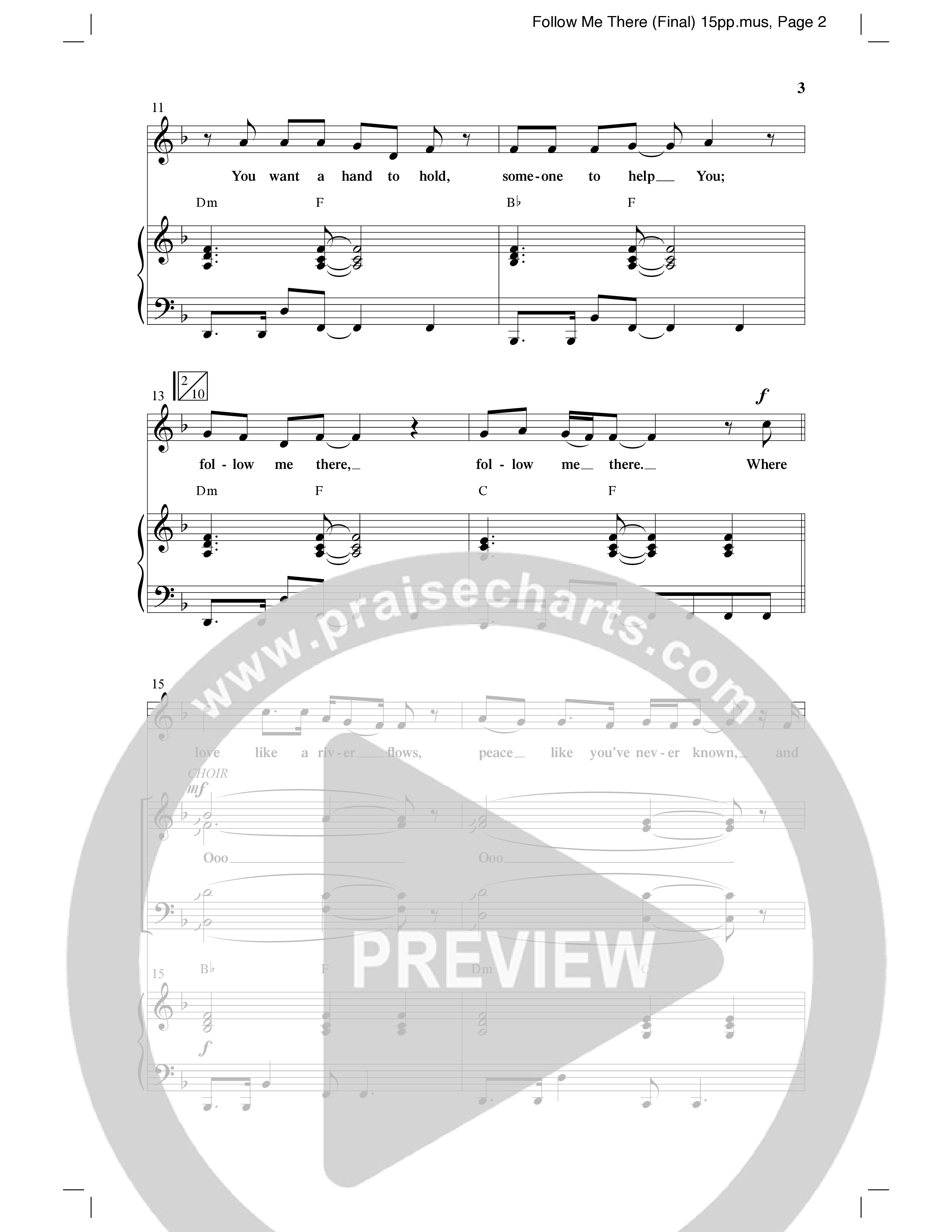 Follow Me There (Choral Anthem SATB) Anthem (SATB/Piano) (Word Music Choral / Arr. Cliff Duren)