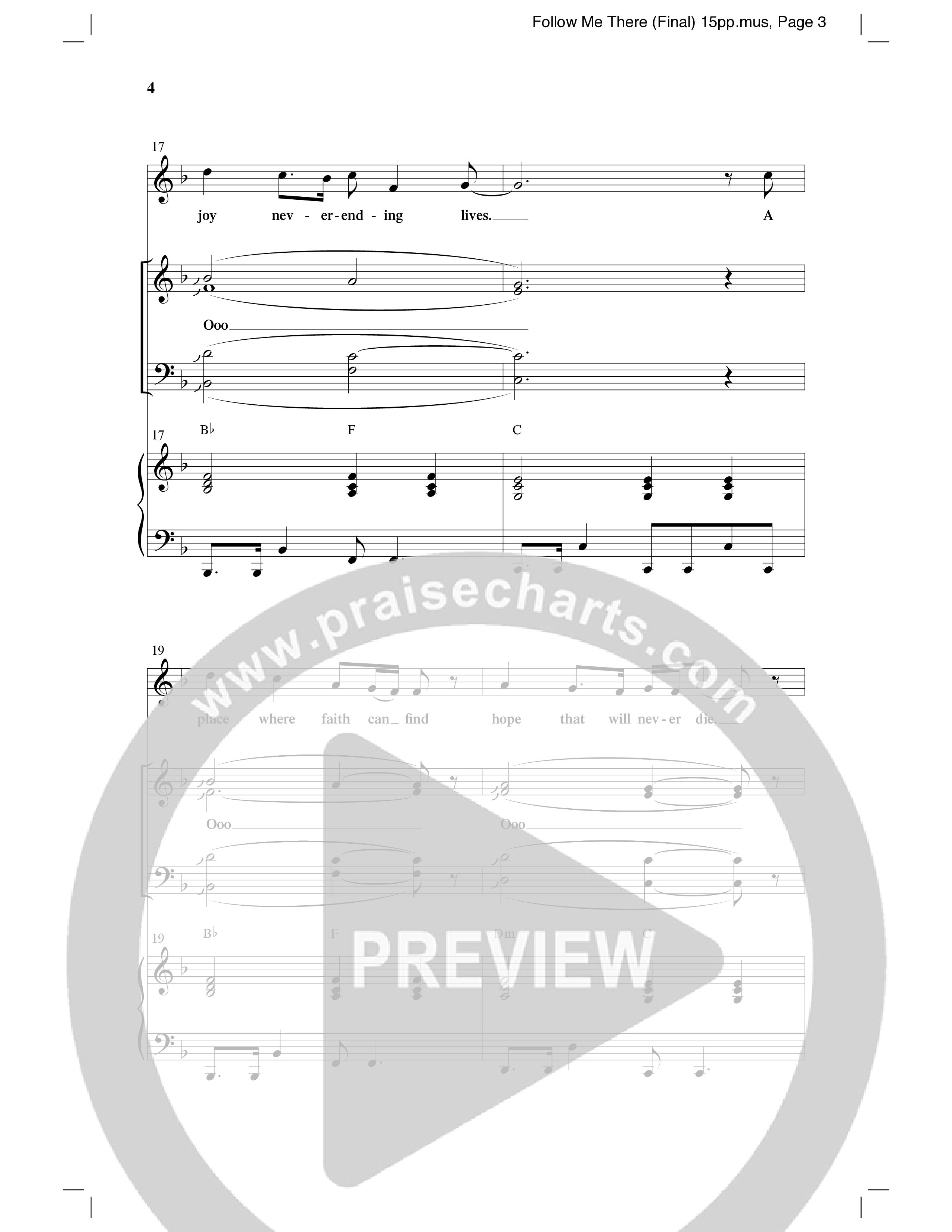 Follow Me There (Choral Anthem SATB) Anthem (SATB/Piano) (Word Music Choral / Arr. Cliff Duren)