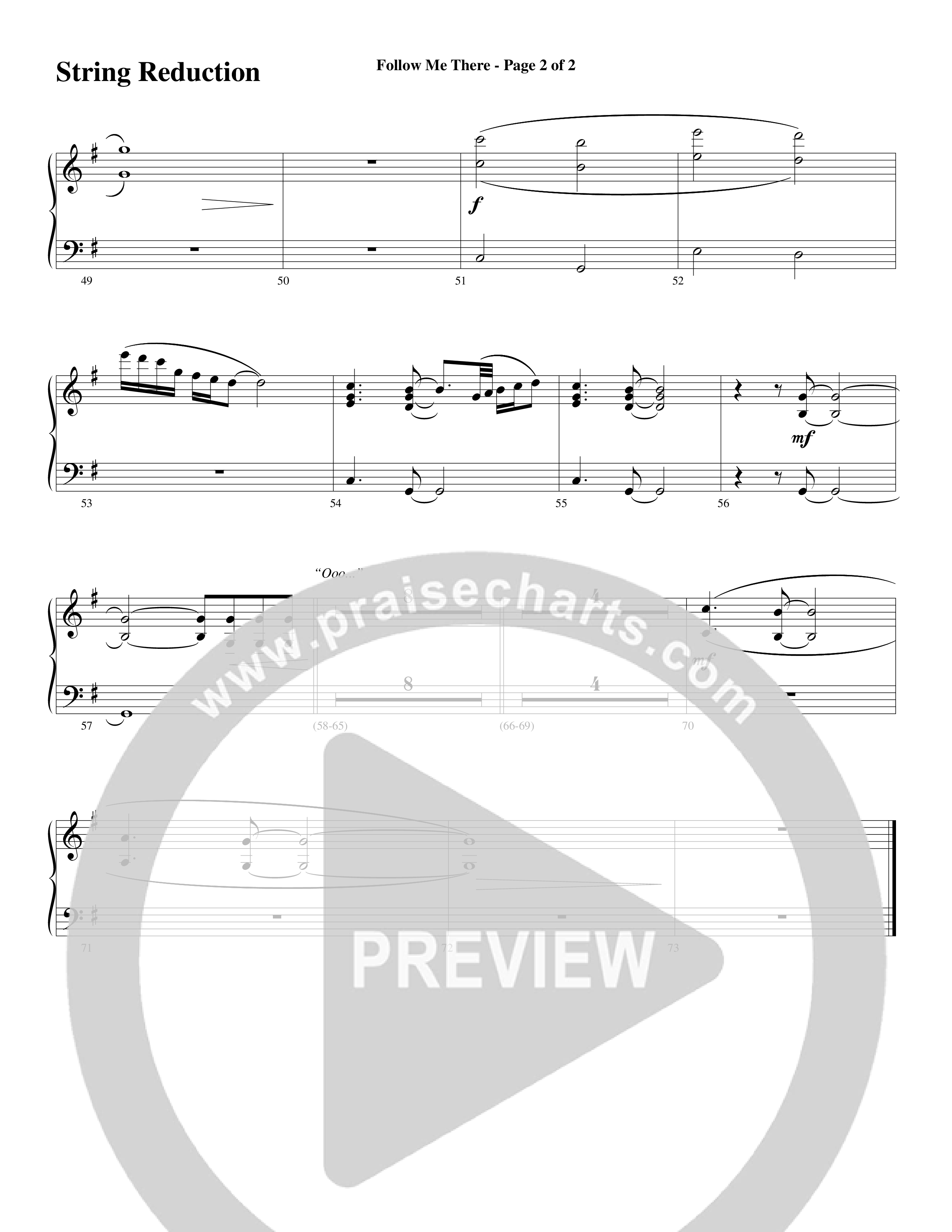 Follow Me There (Choral Anthem SATB) String Reduction (Word Music Choral / Arr. Cliff Duren)