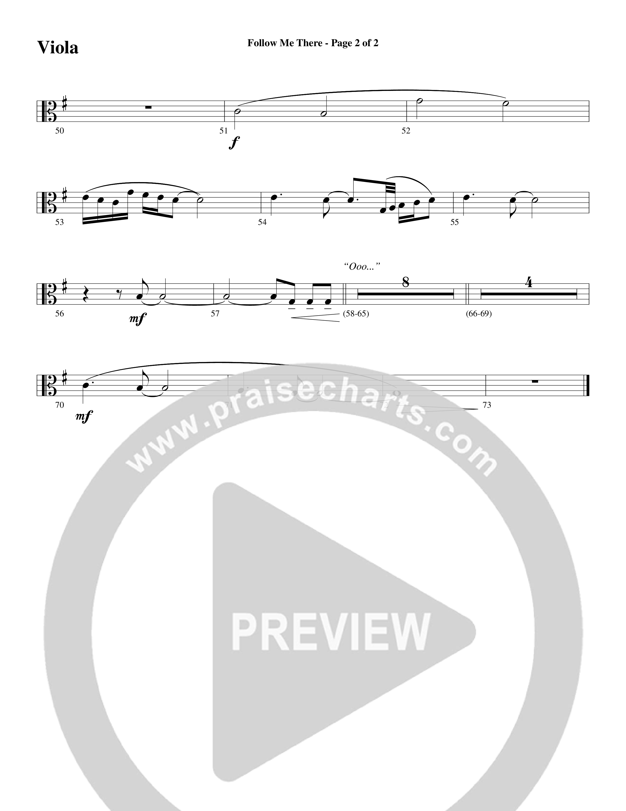 Follow Me There (Choral Anthem SATB) Viola (Word Music Choral / Arr. Cliff Duren)