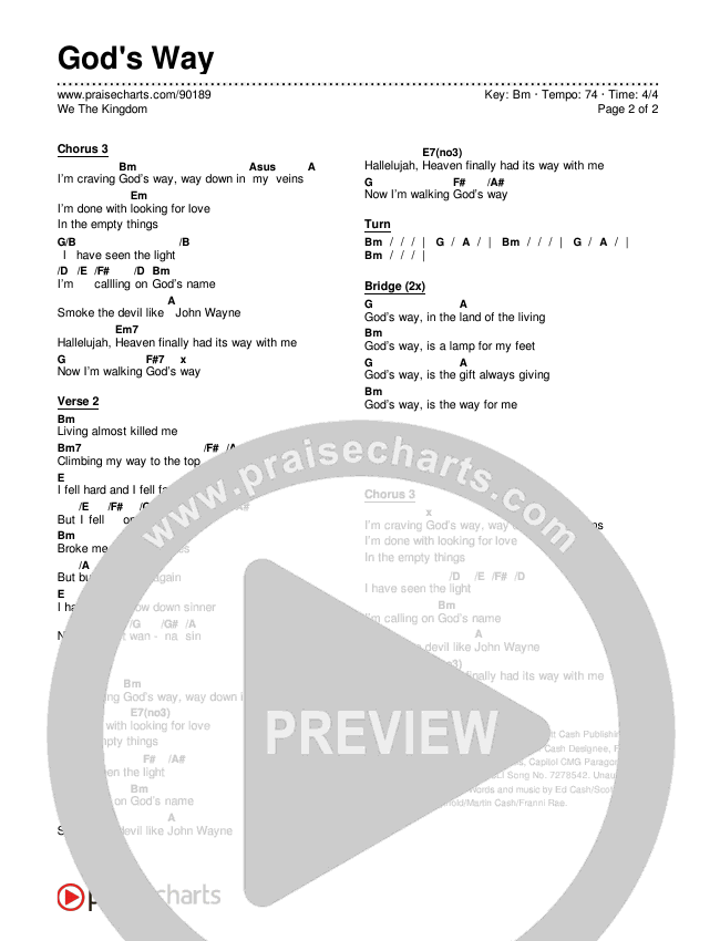 God's Way Chords & Lyrics (We The Kingdom)