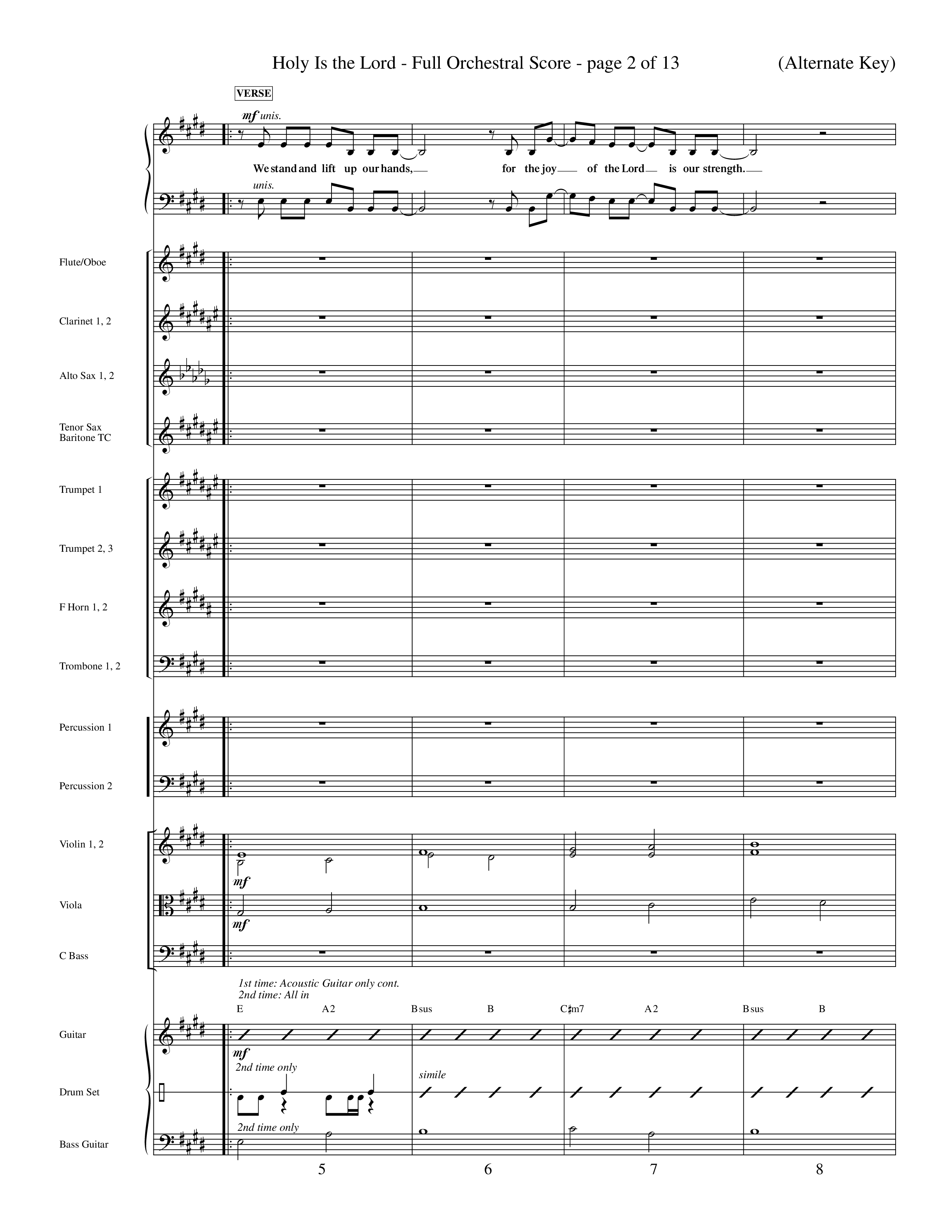 Holy Is The Lord (Choral Anthem SATB) Conductor's Score (Word Music Choral / Orch. Dave Williamson / Orch. Wayne Yankie)