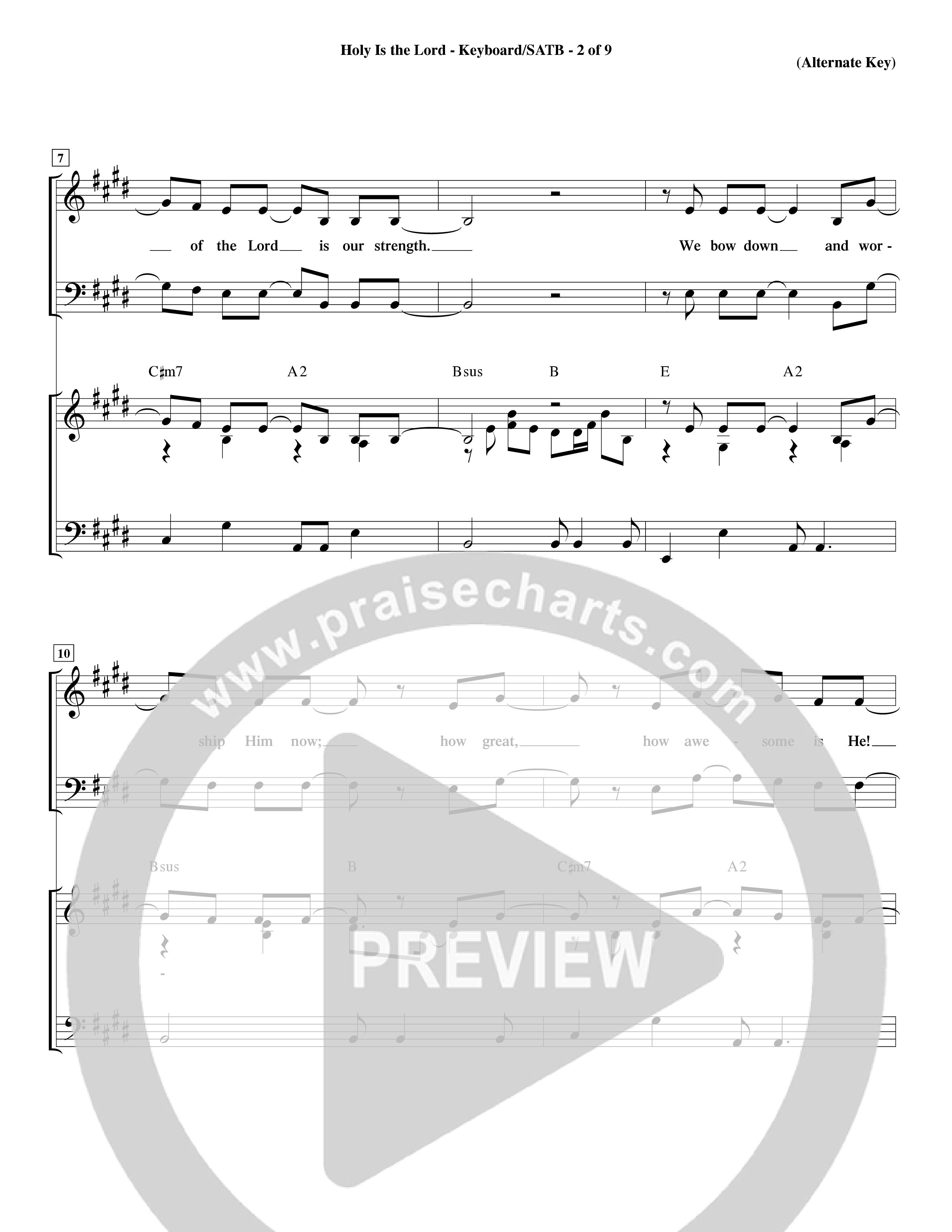 Holy Is The Lord (Choral Anthem SATB) Keyboard/Vocal (SATB) (Word Music Choral / Orch. Dave Williamson / Orch. Wayne Yankie)