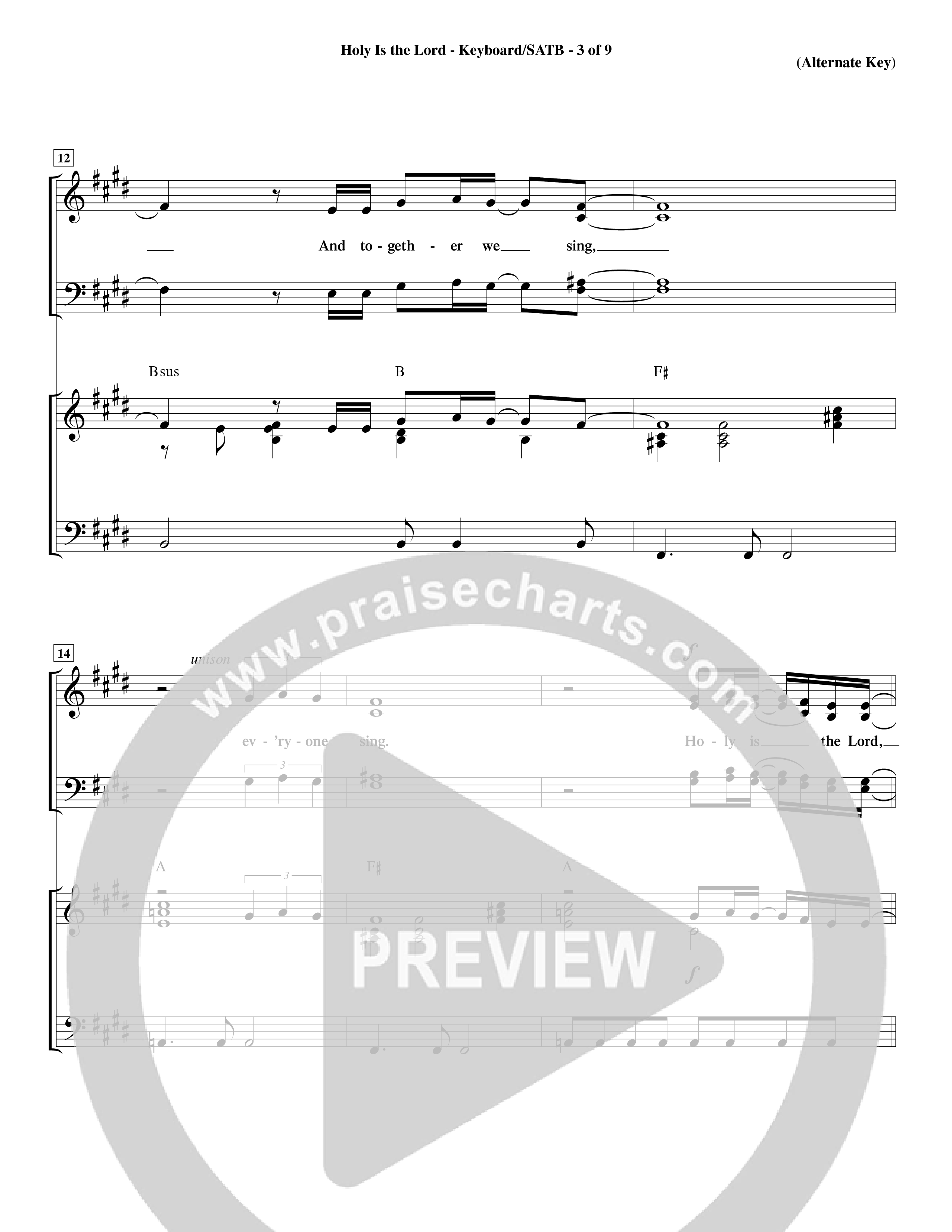 Holy Is The Lord (Choral Anthem SATB) Keyboard/Vocal (SATB) (Word Music Choral / Orch. Dave Williamson / Orch. Wayne Yankie)