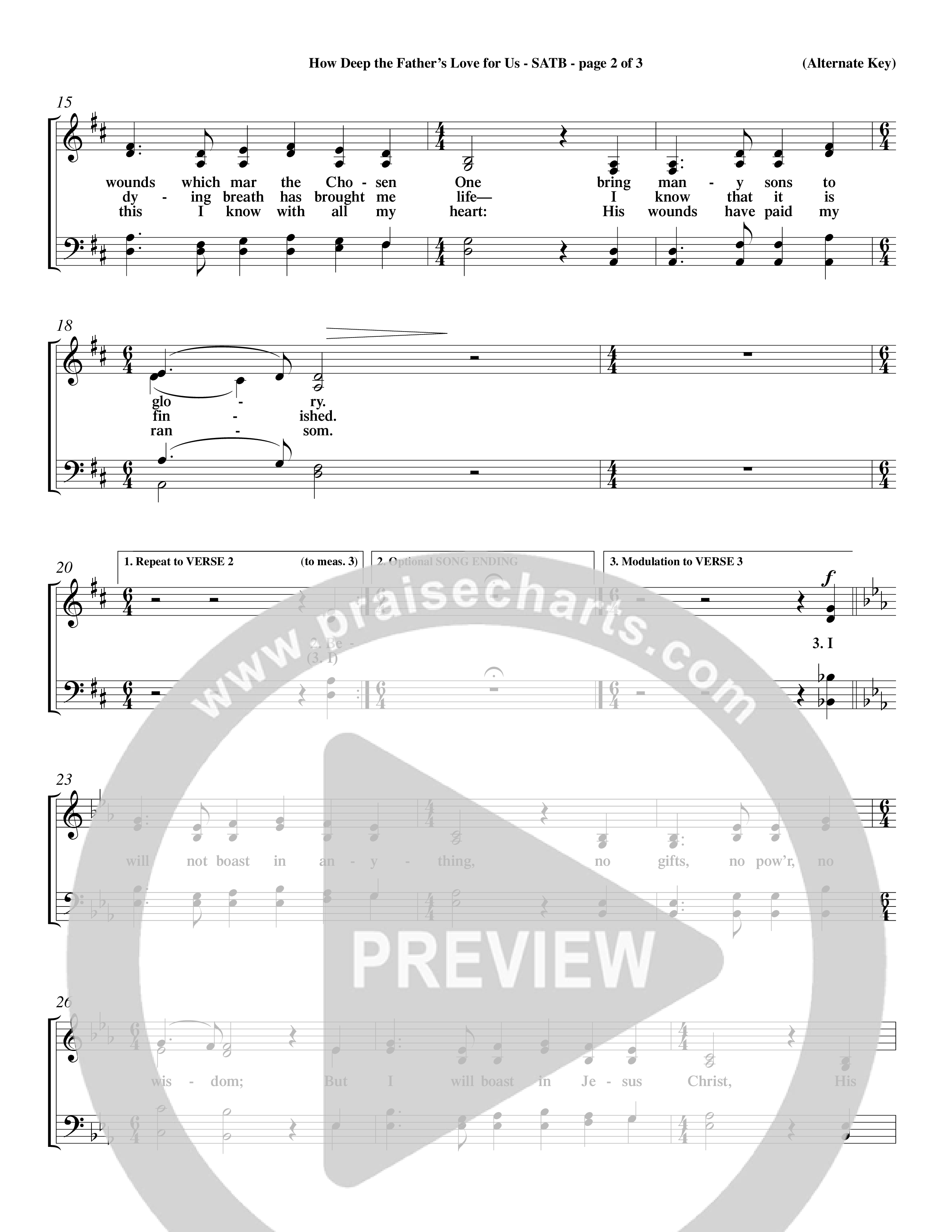 How Deep The Father's Love For Us (Choral Anthem SATB) Choir Sheet (SATB) (Word Music Choral / Orch. Dave Williamson)