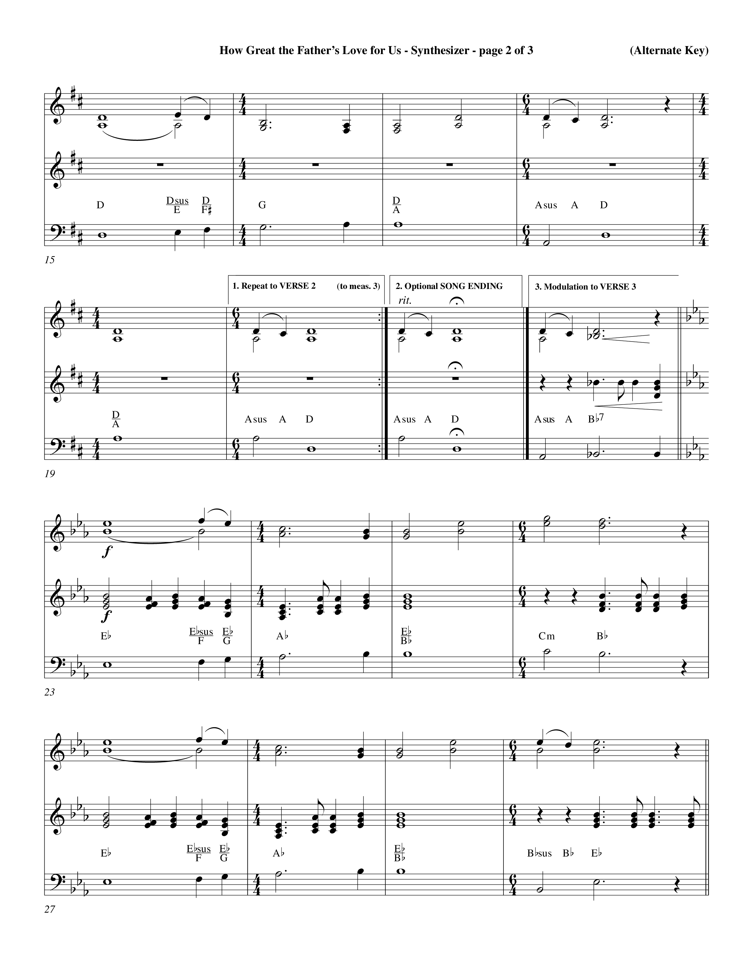 How Deep The Father's Love For Us (Choral Anthem SATB) Synth (Word Music Choral / Orch. Dave Williamson)