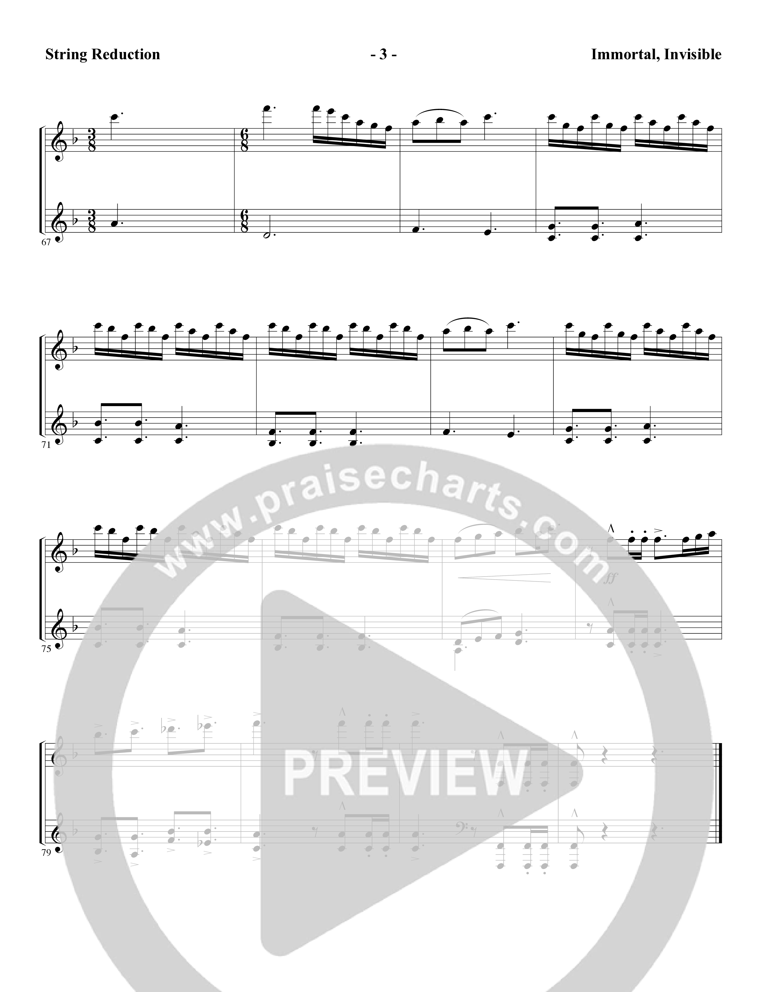 Immortal, Invisible (Choral Anthem SATB) String Reduction (Word Music Choral / Arr. Marty Parks)