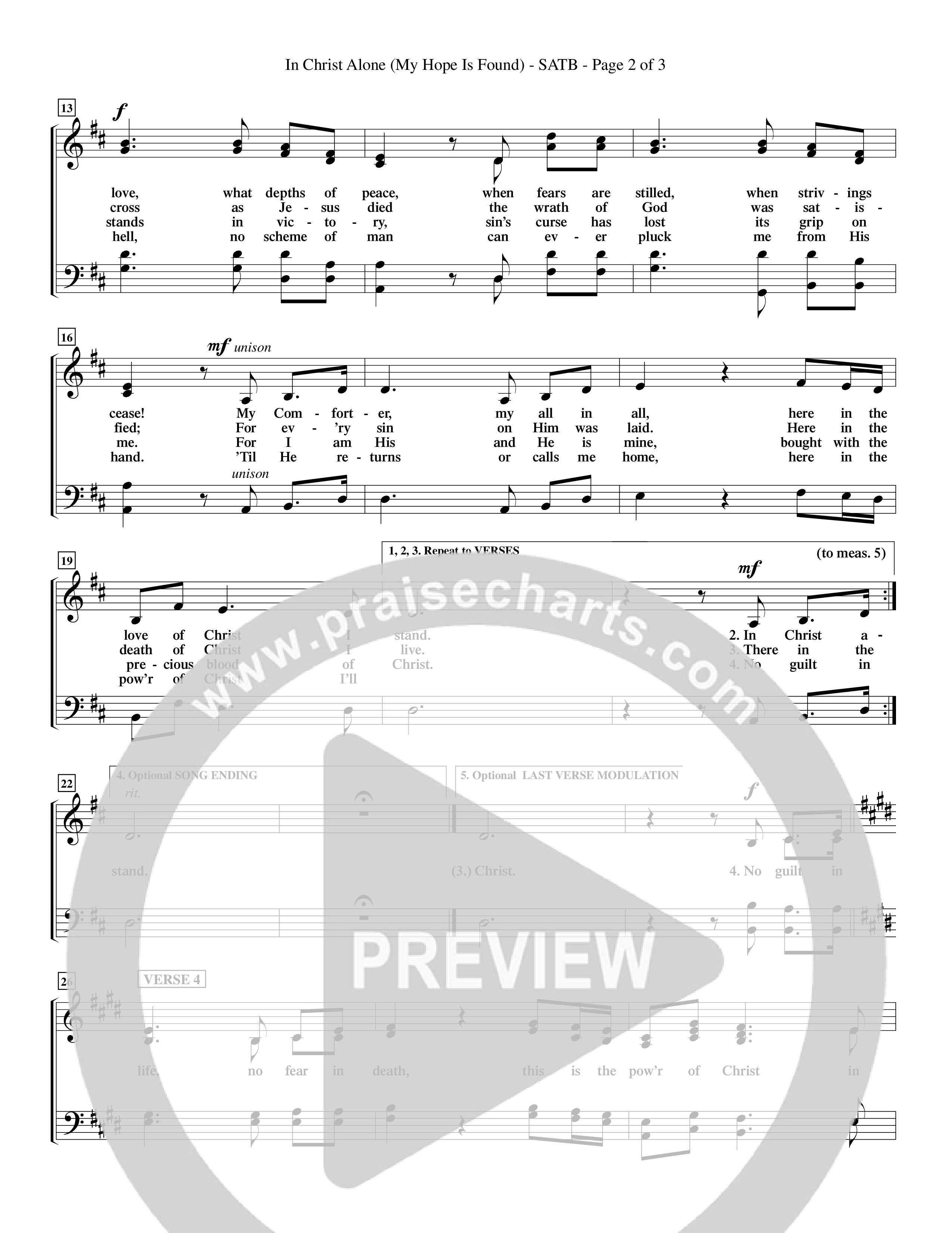 In Christ Alone (Choral Anthem SATB) Choir Sheet (SATB) (Word Music Choral / Orch. Dave Williamson)
